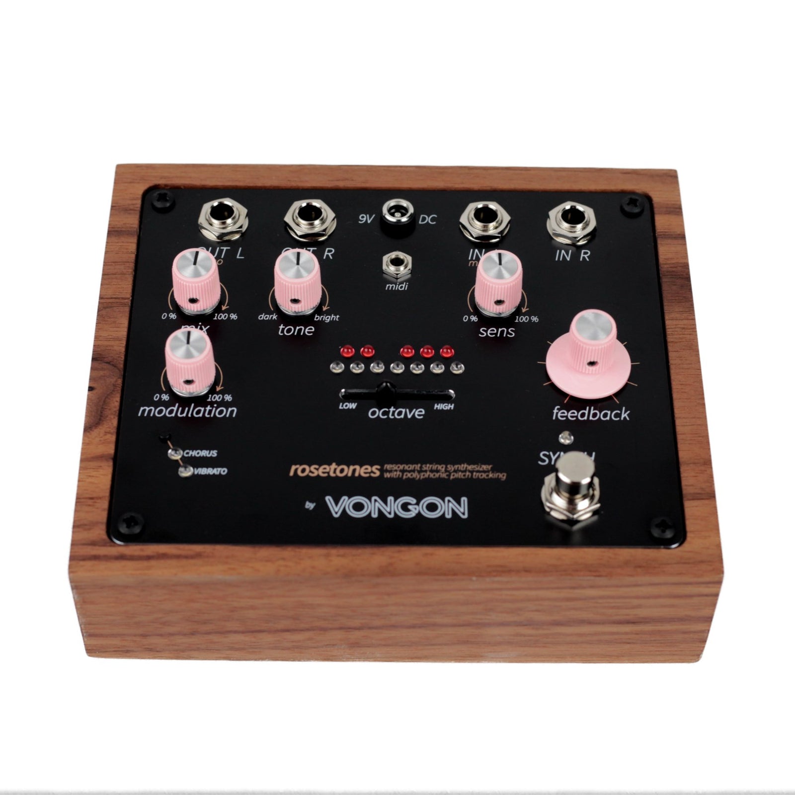 Vongon Rosetones | 12-Voice Polyphonic Sympathetic Resonator & Synth Pedal