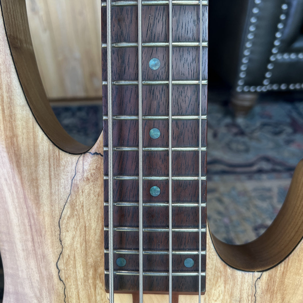 ESP LTD B-204SM Spalted Maple Bass Guitar – 4-String, Natural Satin