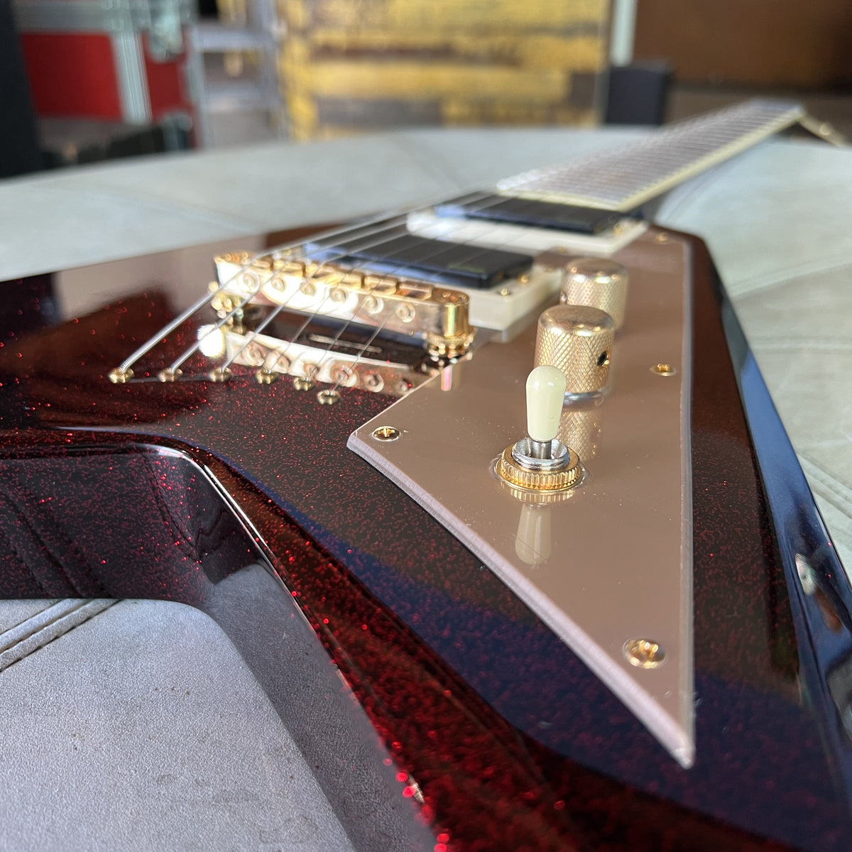 ESP LTD KH-V Kirk Hammett Signature - Red Sparkle (2023, Excellent Condition)