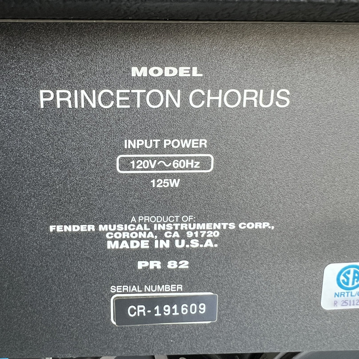 Fender Princeton Chorus 2x10 Guitar Amplifier