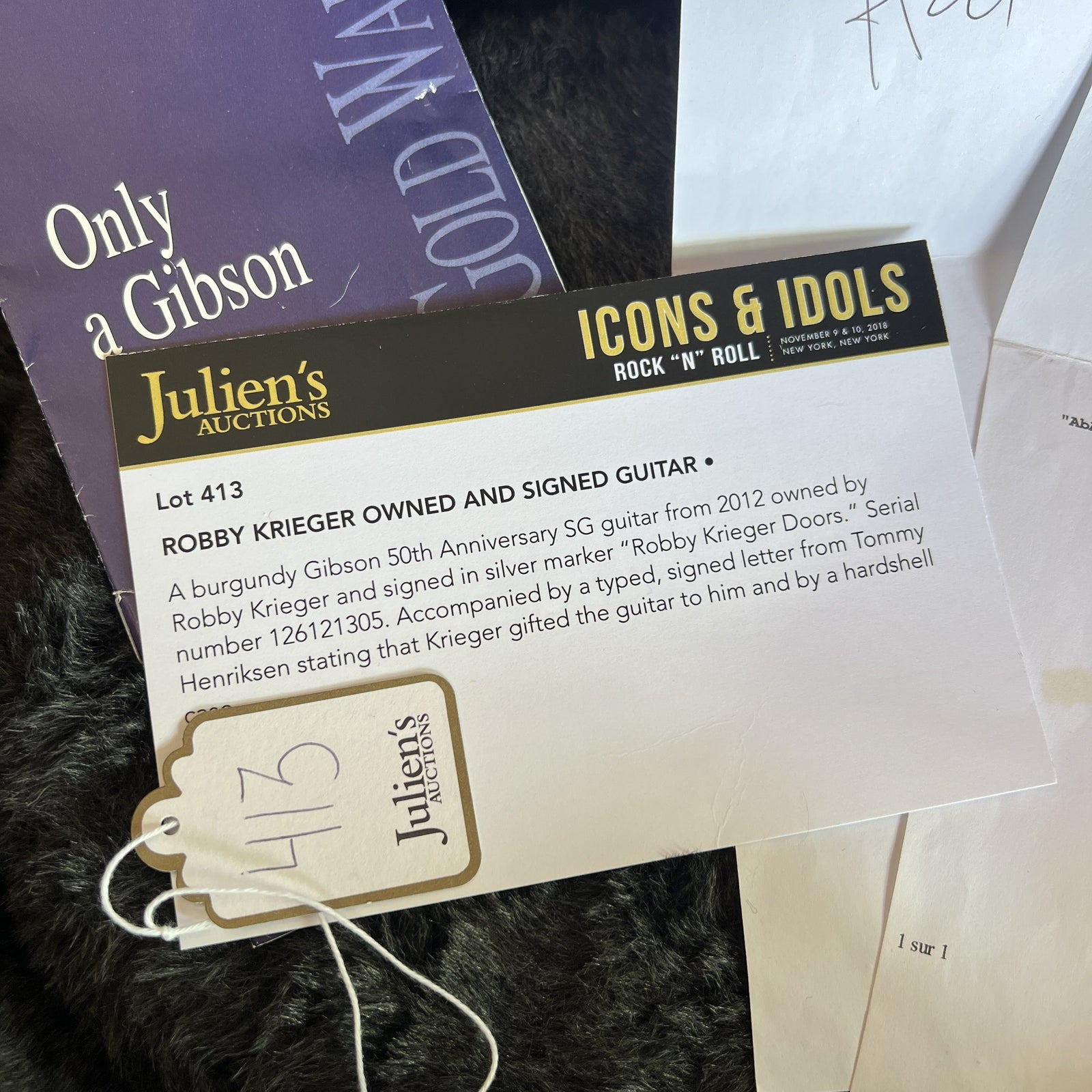 Robby Kreiger Owned Gibson 50th Anniversary SG Robby Krieger Signature (2012) – The Doors, Maestro Vibrola