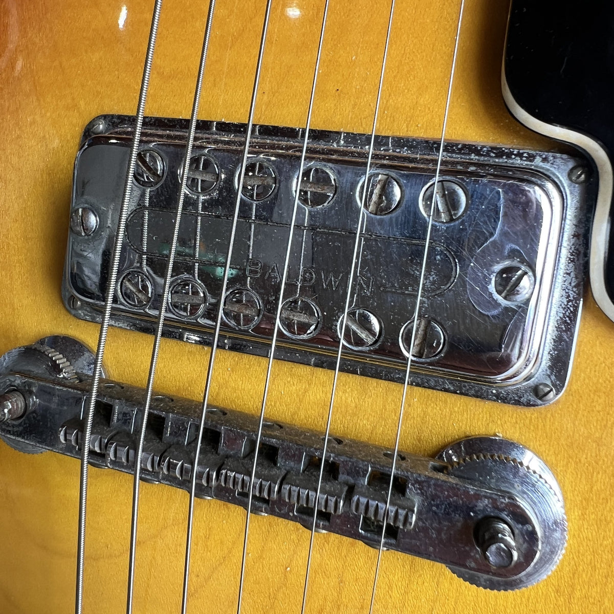 Vintage Baldwin 706 Hollowbody Electric Guitar (1967-1970) – Sunburst, Made in Italy