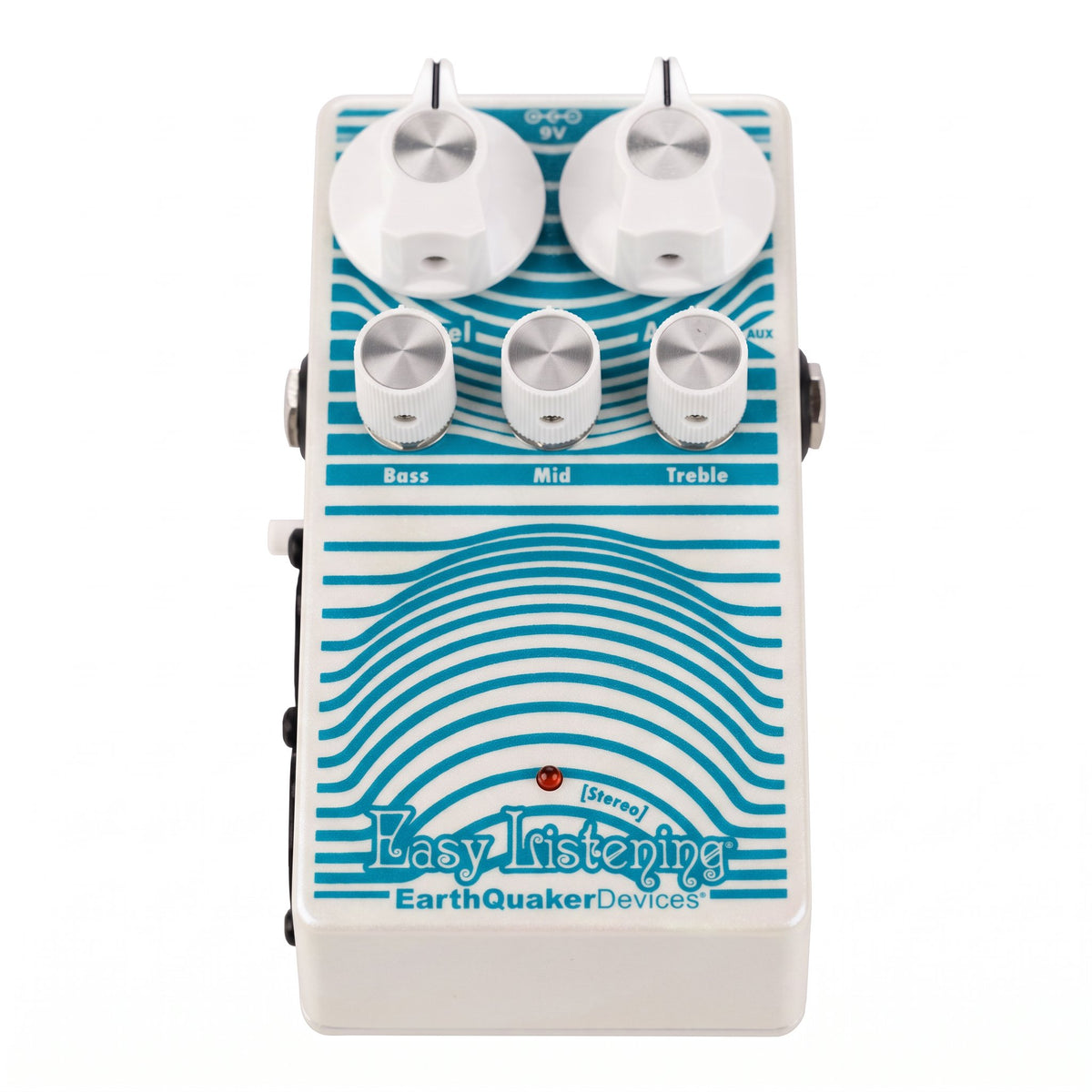 EarthQuaker Devices Easy Listening Stereo Analog Amp Simulator - Pearl White &amp; Turquoise - Cottonwood Music Exclusive Color