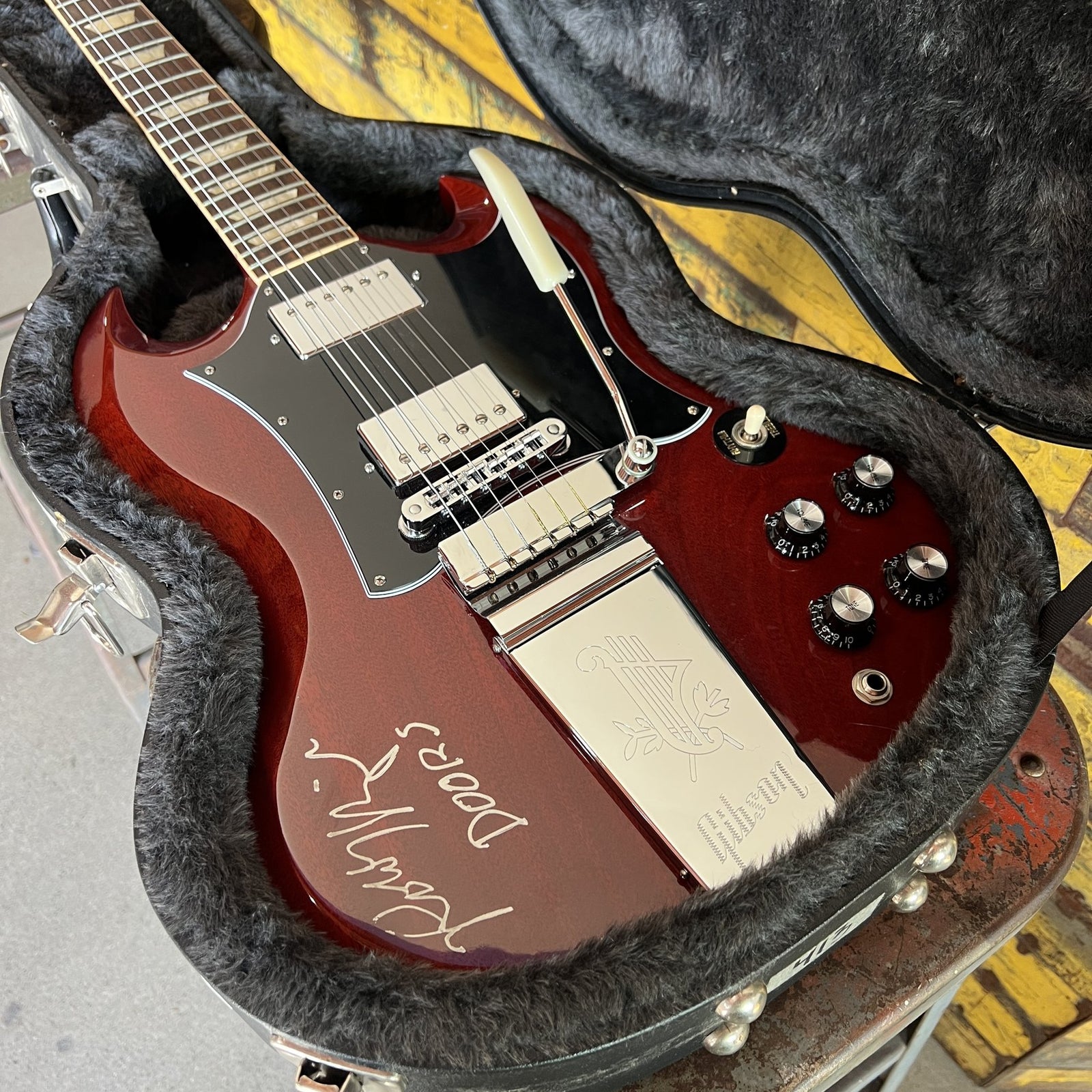 Robby Kreiger Owned Gibson 50th Anniversary SG Robby Krieger Signature (2012) – The Doors, Maestro Vibrola