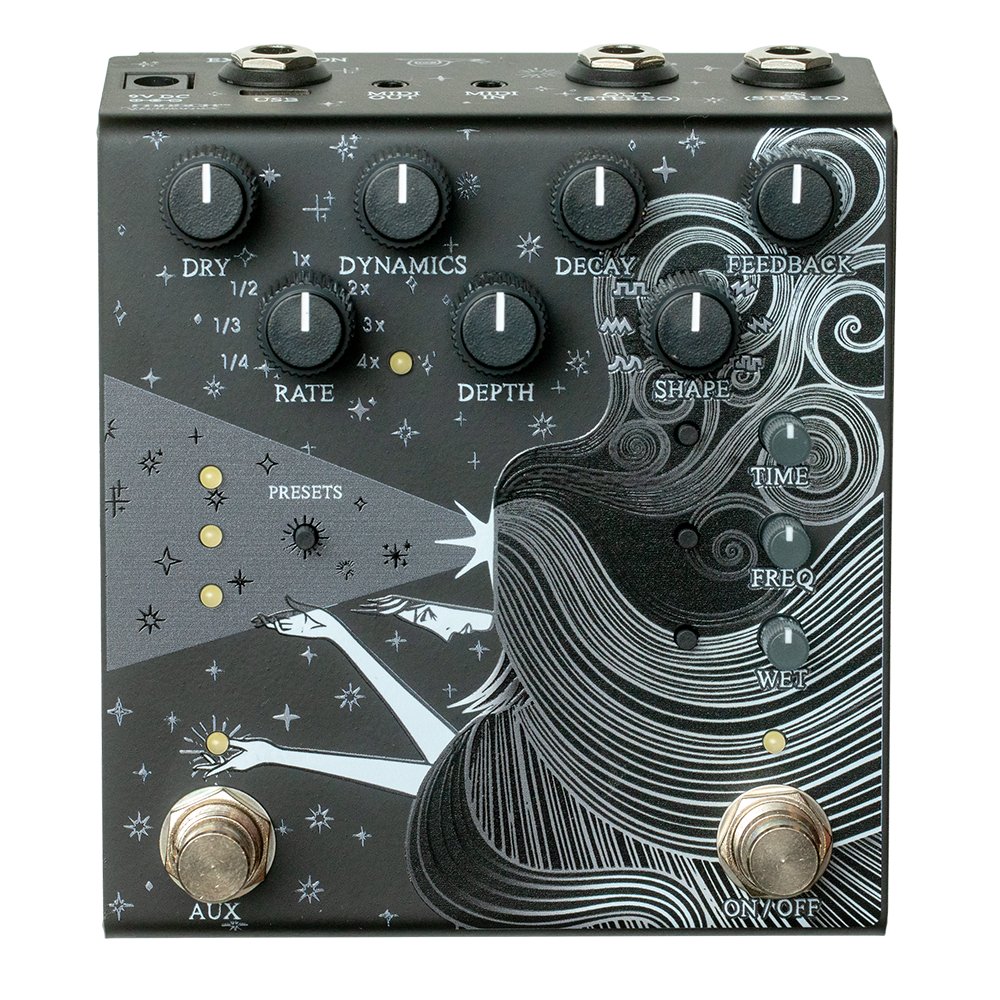 modulated reverb pedal Old Blood Noise Endeavors Sunlight Stereo Reverb Effect Pedal, Black
