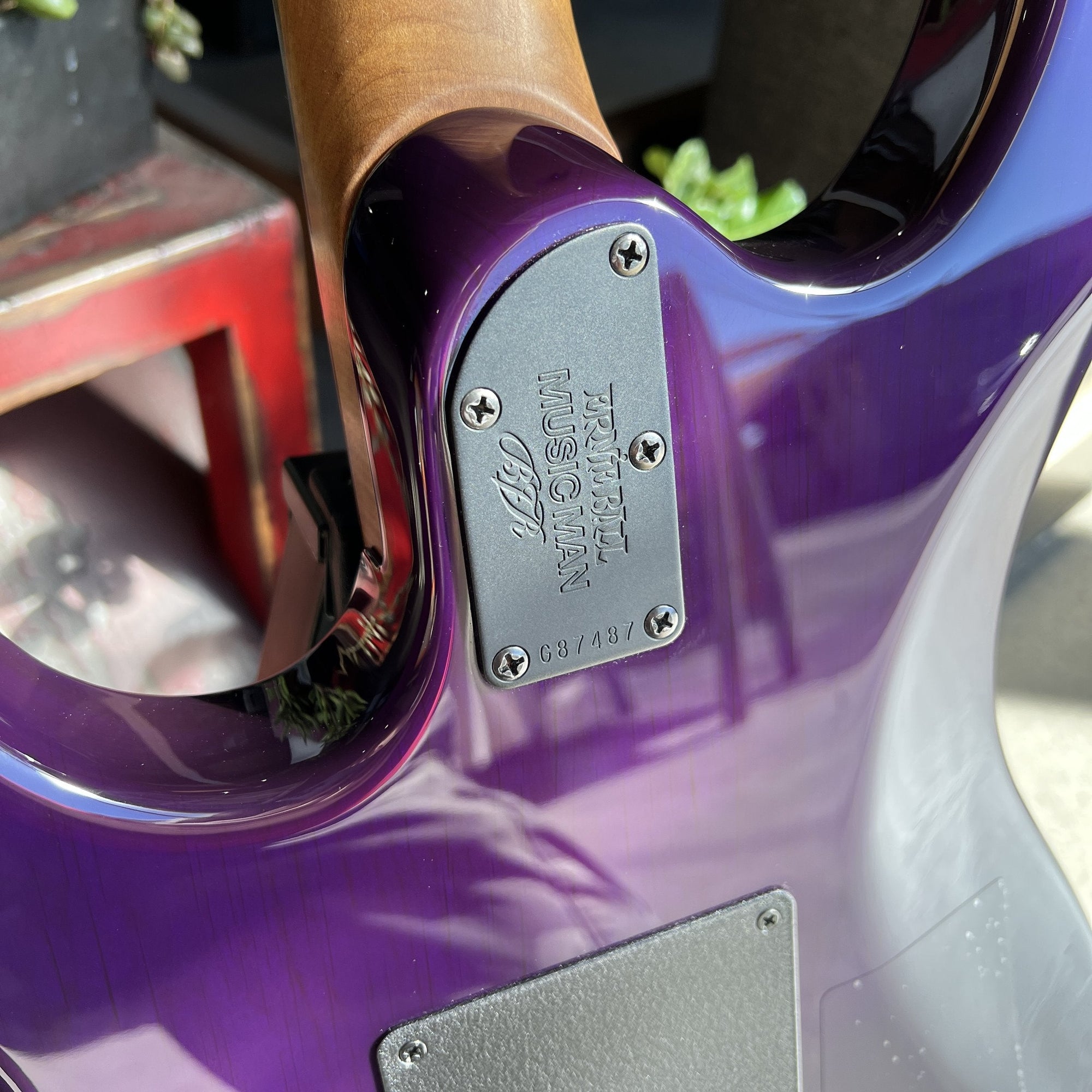 2018 Ernie Ball Music Man Luke III - Boysenberry Flame
