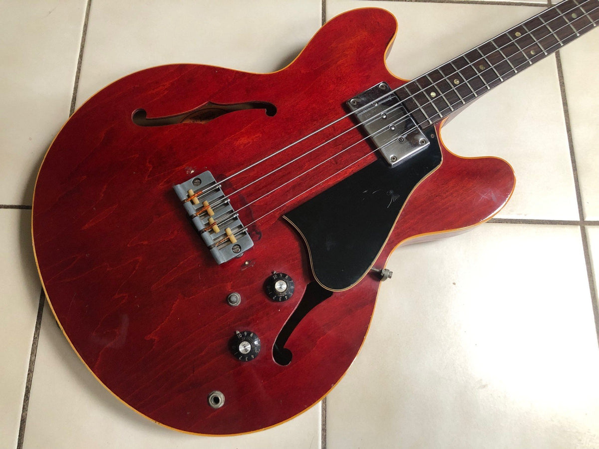 Vintage 1968 Gibson EB-2C Bass Guitar - Cherry Red