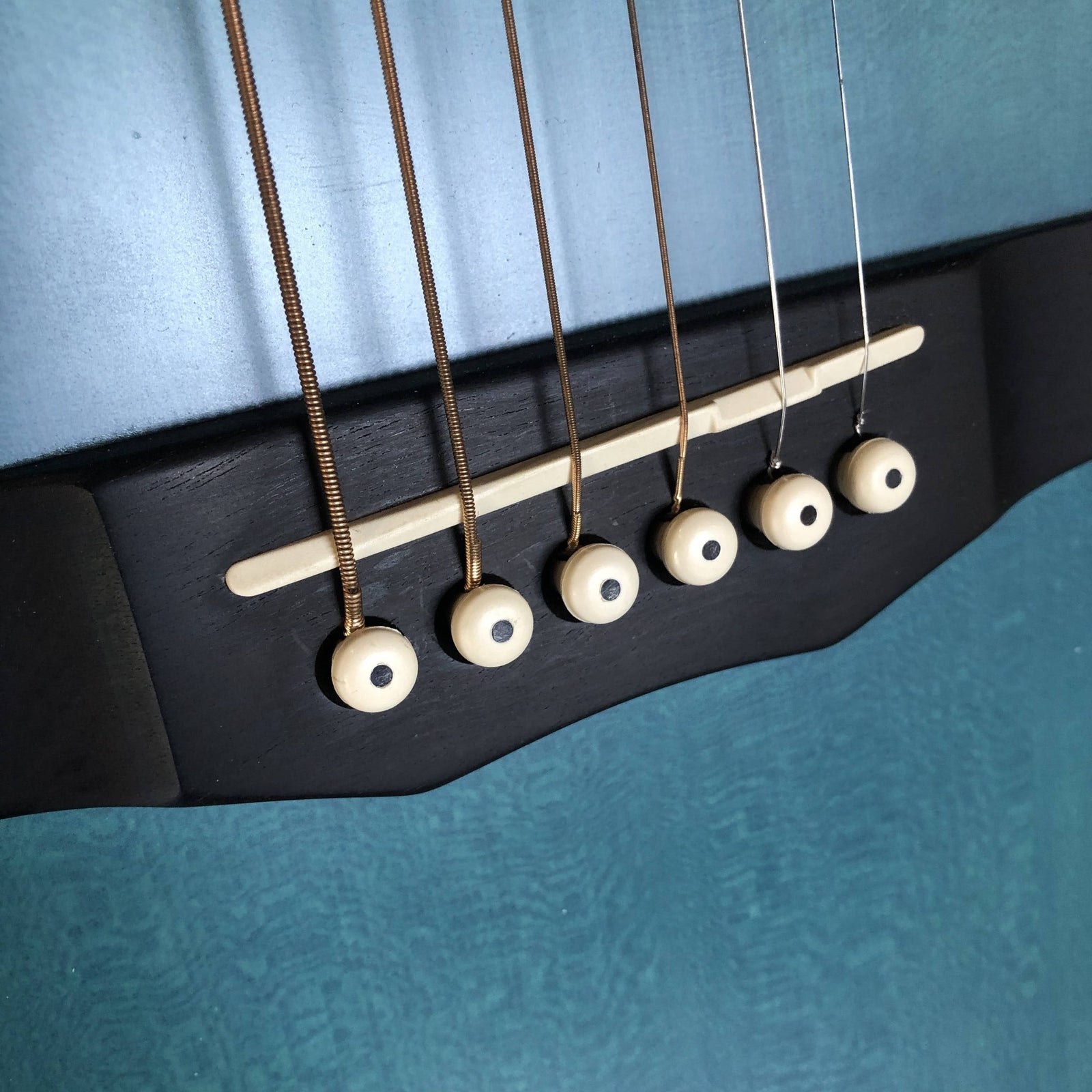 Morris FLB-80 Acoustic Electric Guitar - Turquoise Blue