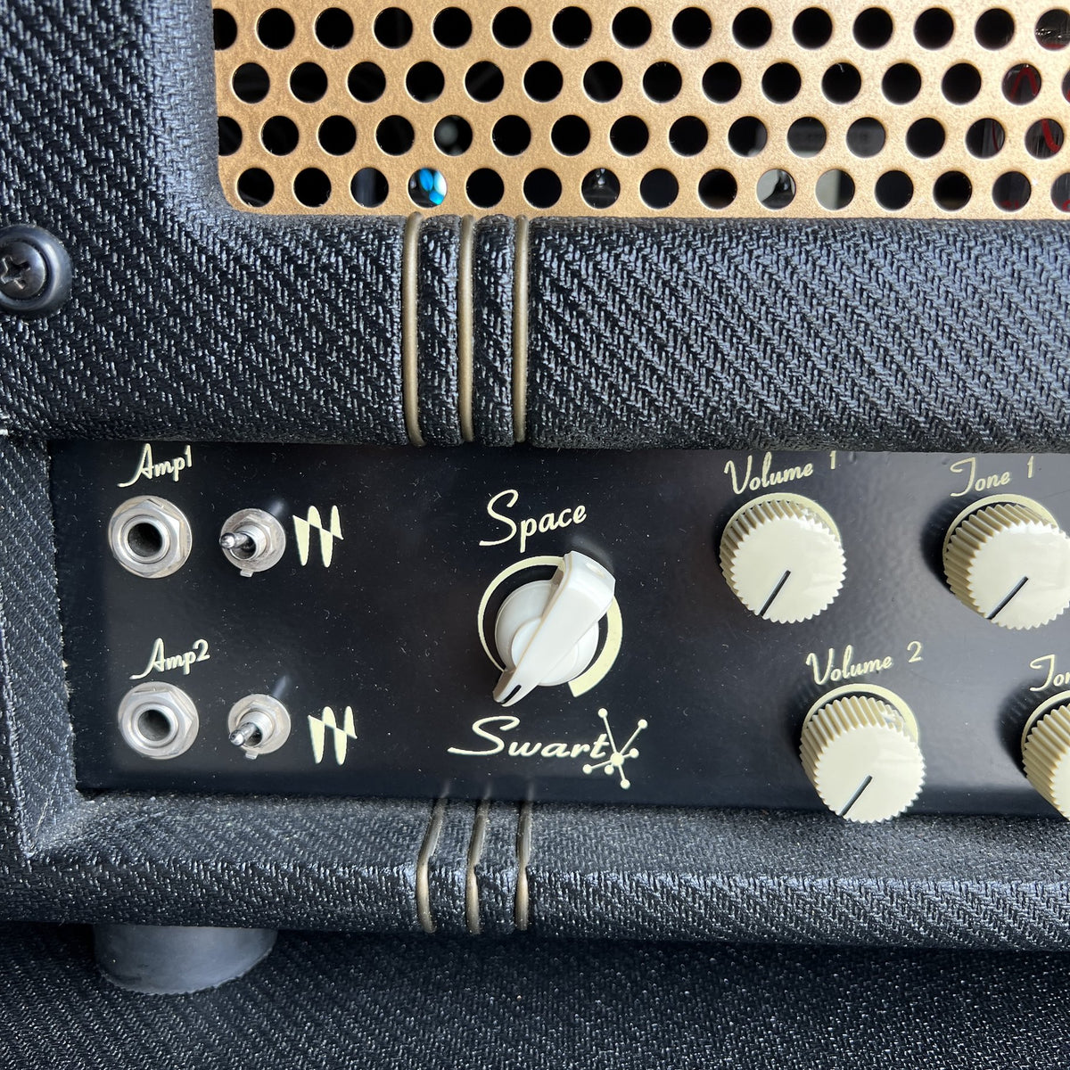 Swart Stereo Master 20 Head & Matching 2x12 Stereo Cabinet – Black Tweed (2019)