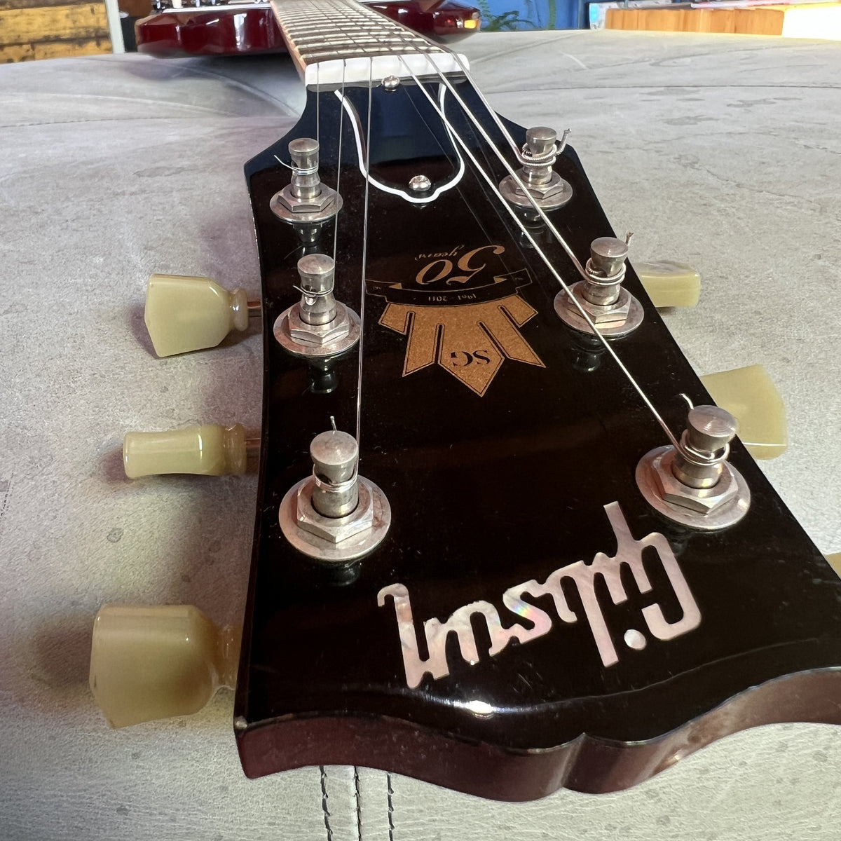 Robby Kreiger Owned Gibson 50th Anniversary SG Robby Krieger Signature (2012) – The Doors, Maestro Vibrola