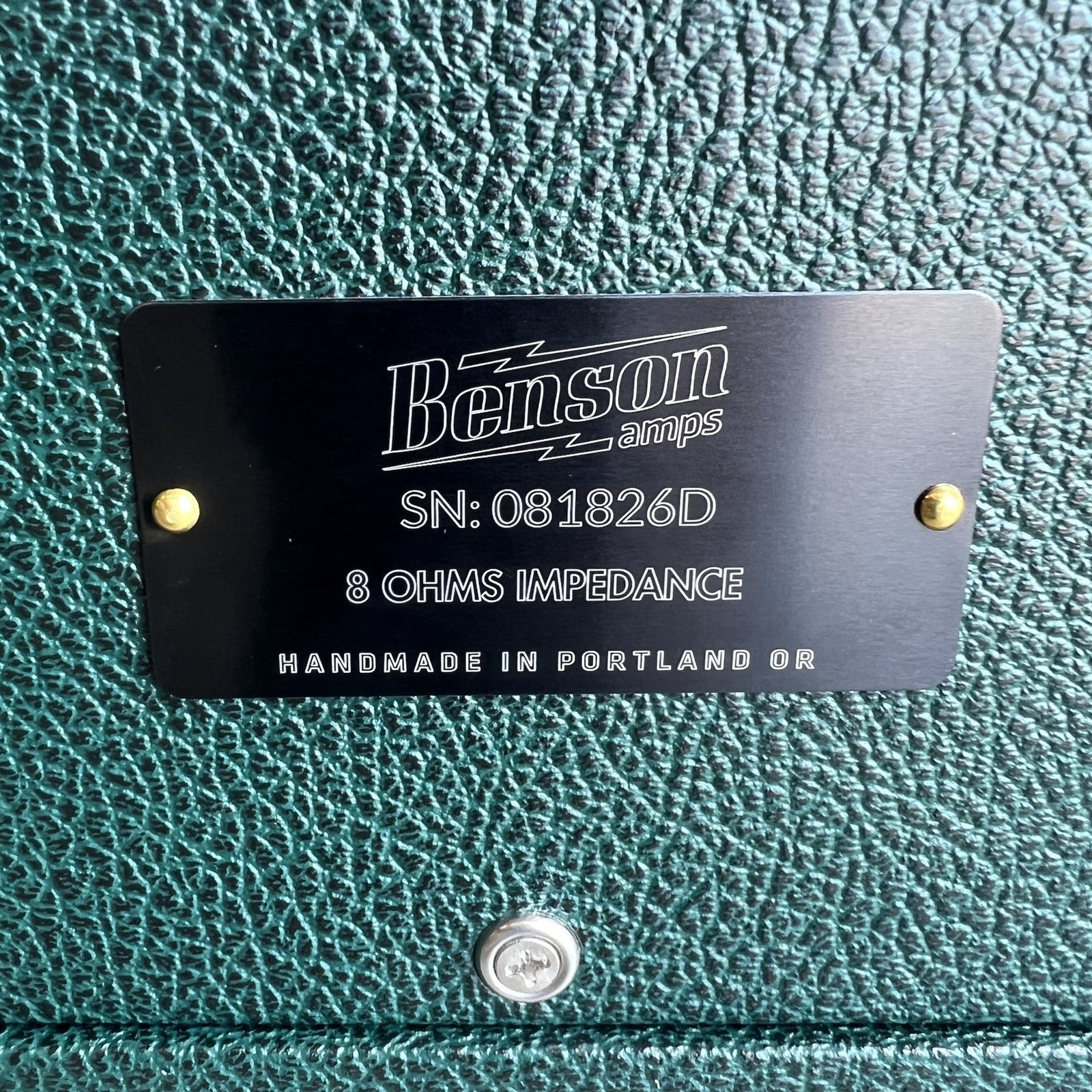 Benson Amps Oversized 1x12 Cabinet - Green Tolex
