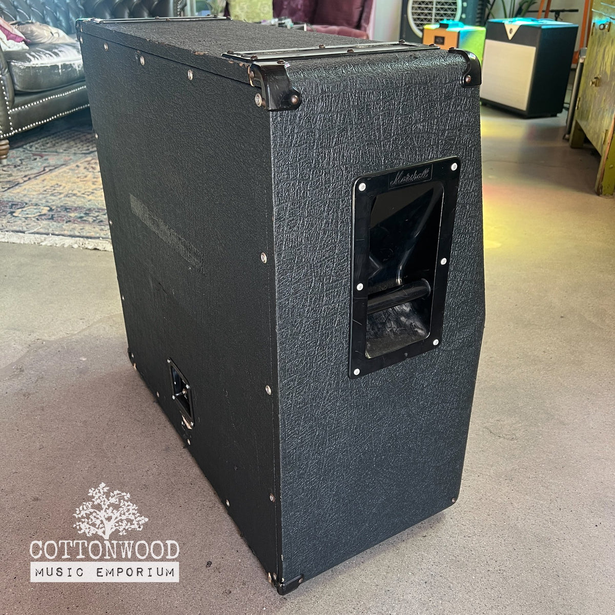 Vintage 1976 Marshall 1960A 4x12 Angled Guitar Cabinet - Checkerboard & Blackbacks