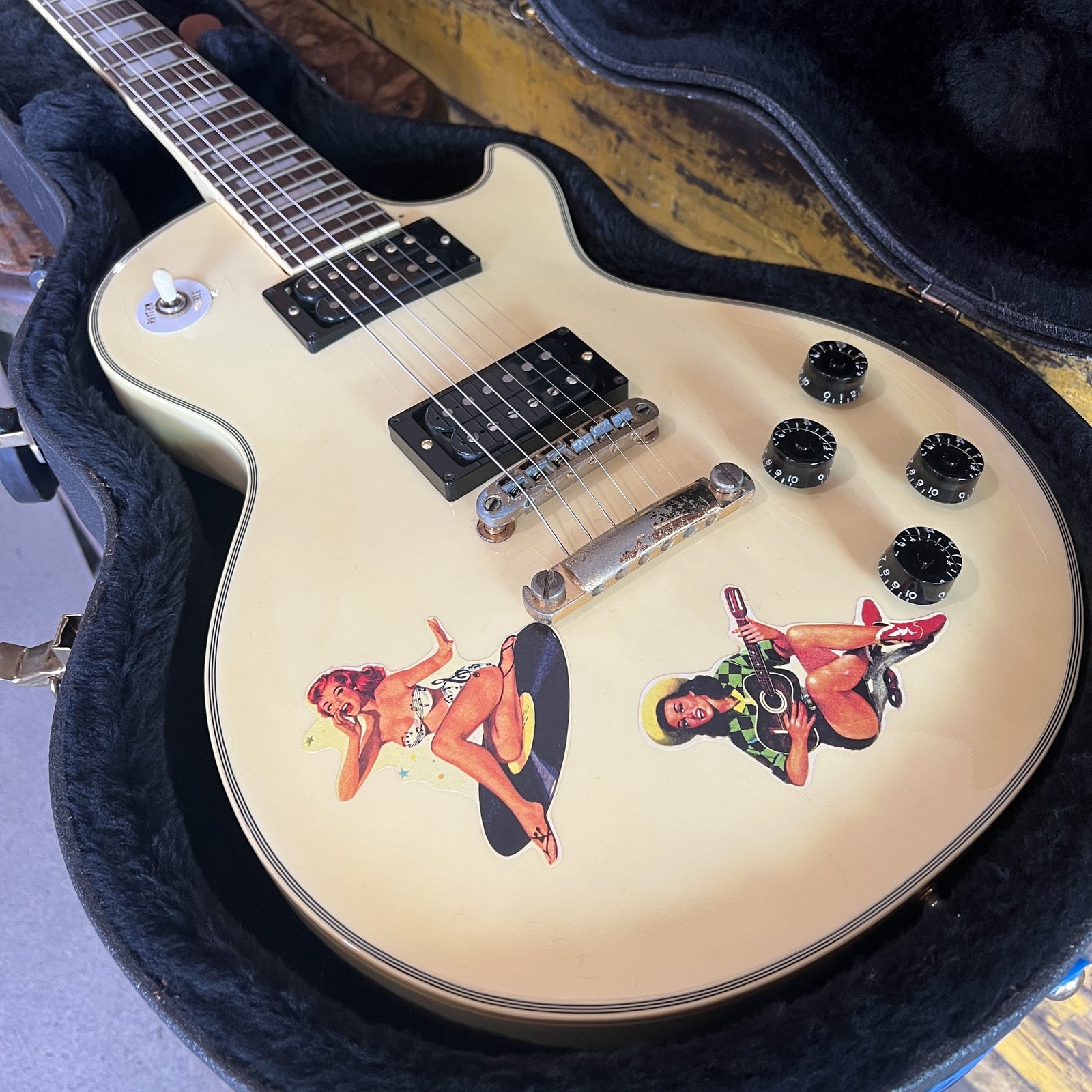 1977 Ibanez Model 2350 Custom Lawsuit Era Electric Guitar - Antique White (Steve Jones Sex Pistols Tribute)