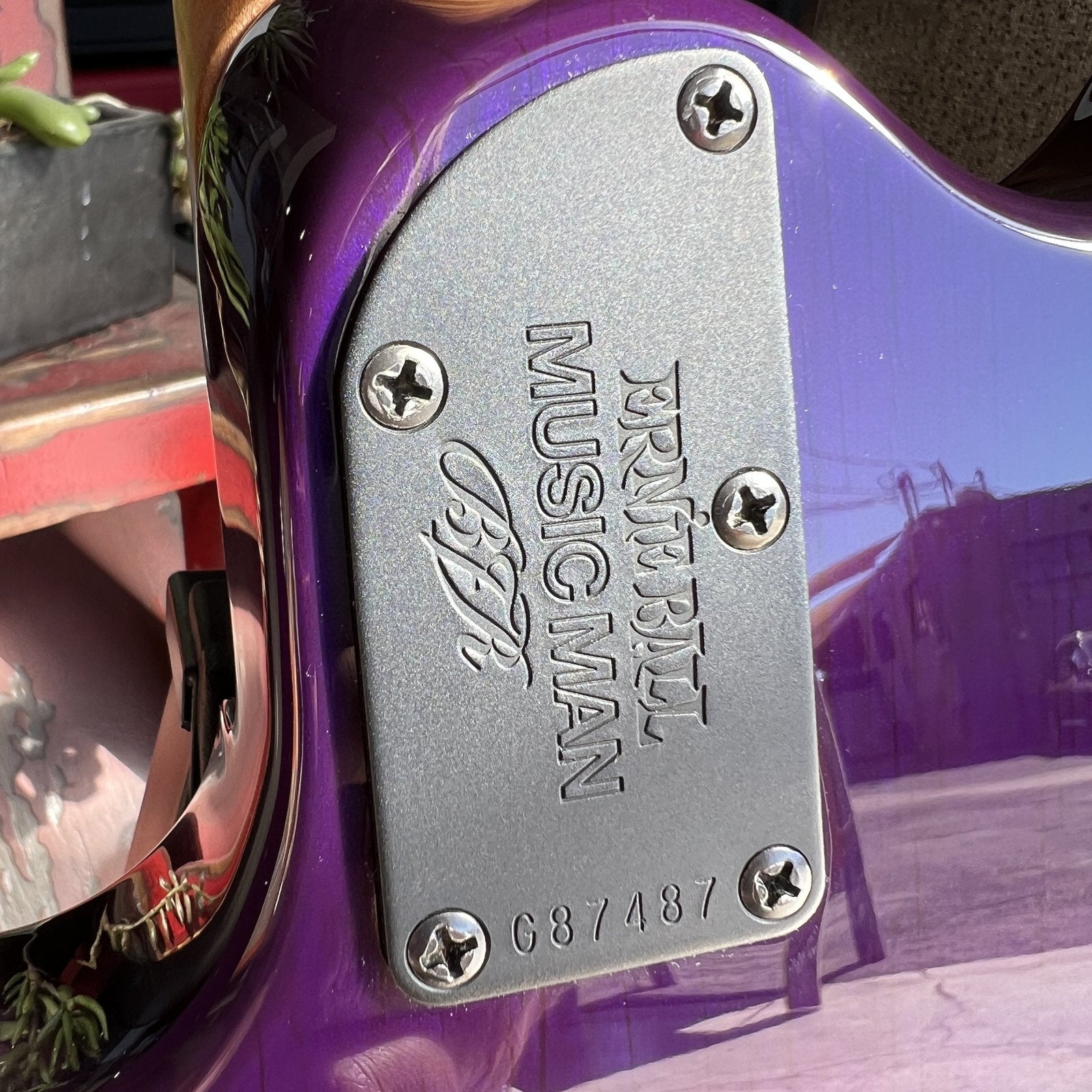2018 Ernie Ball Music Man Luke III - Boysenberry Flame