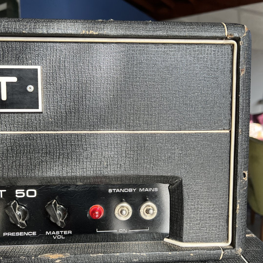 1977 Hiwatt Custom Hiwatt 50 Guitar Amplifier Head, Model DR504