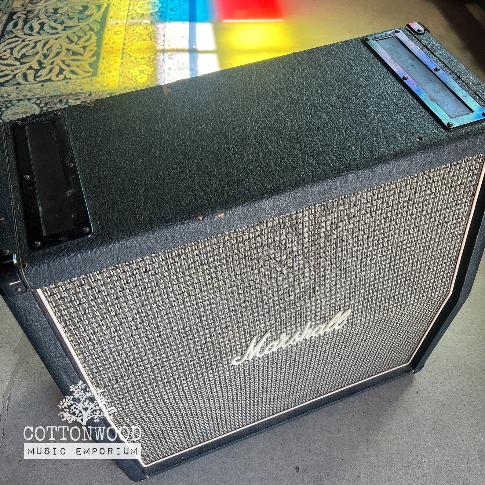 Vintage 1976 Marshall 1960A 4x12 Angled Guitar Cabinet - Checkerboard & Blackbacks