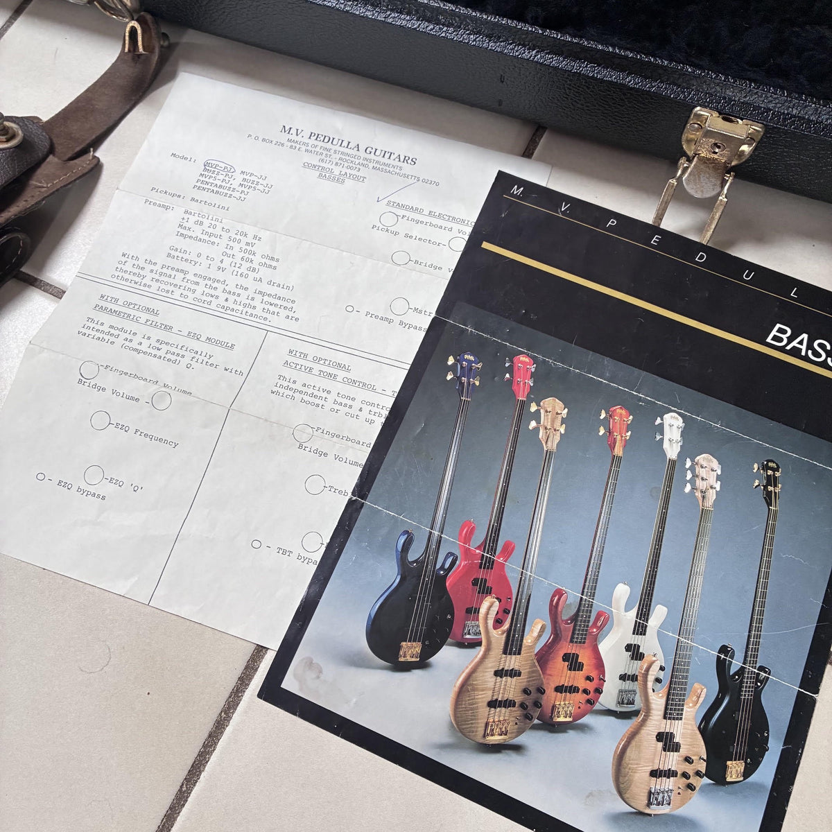 Vintage 1989 Pedulla MVP AAAA Bass Guitar & Case