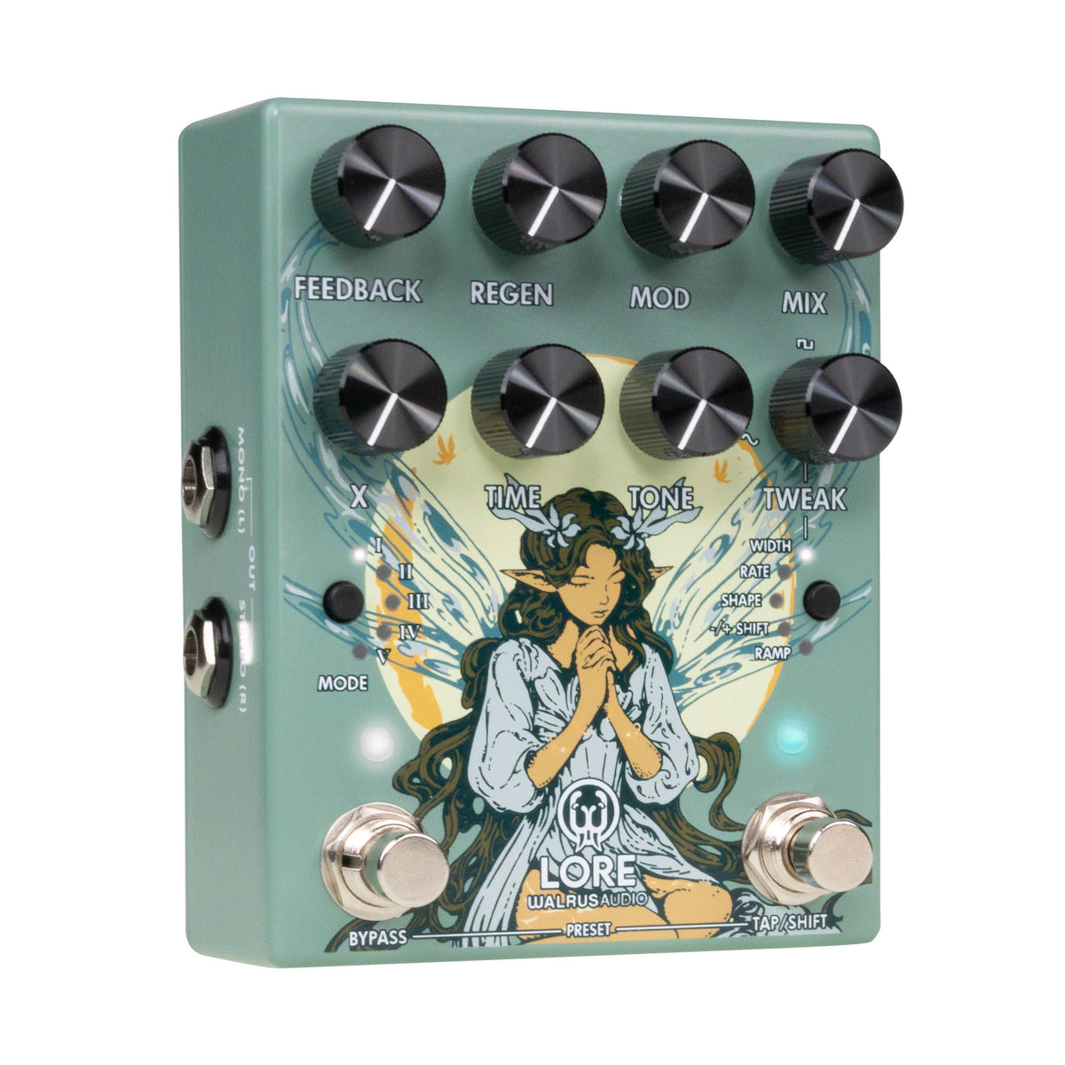 Walrus Audio Lore MKII Reverse Soundscape Generator Stereo Ambient Pedal - Green