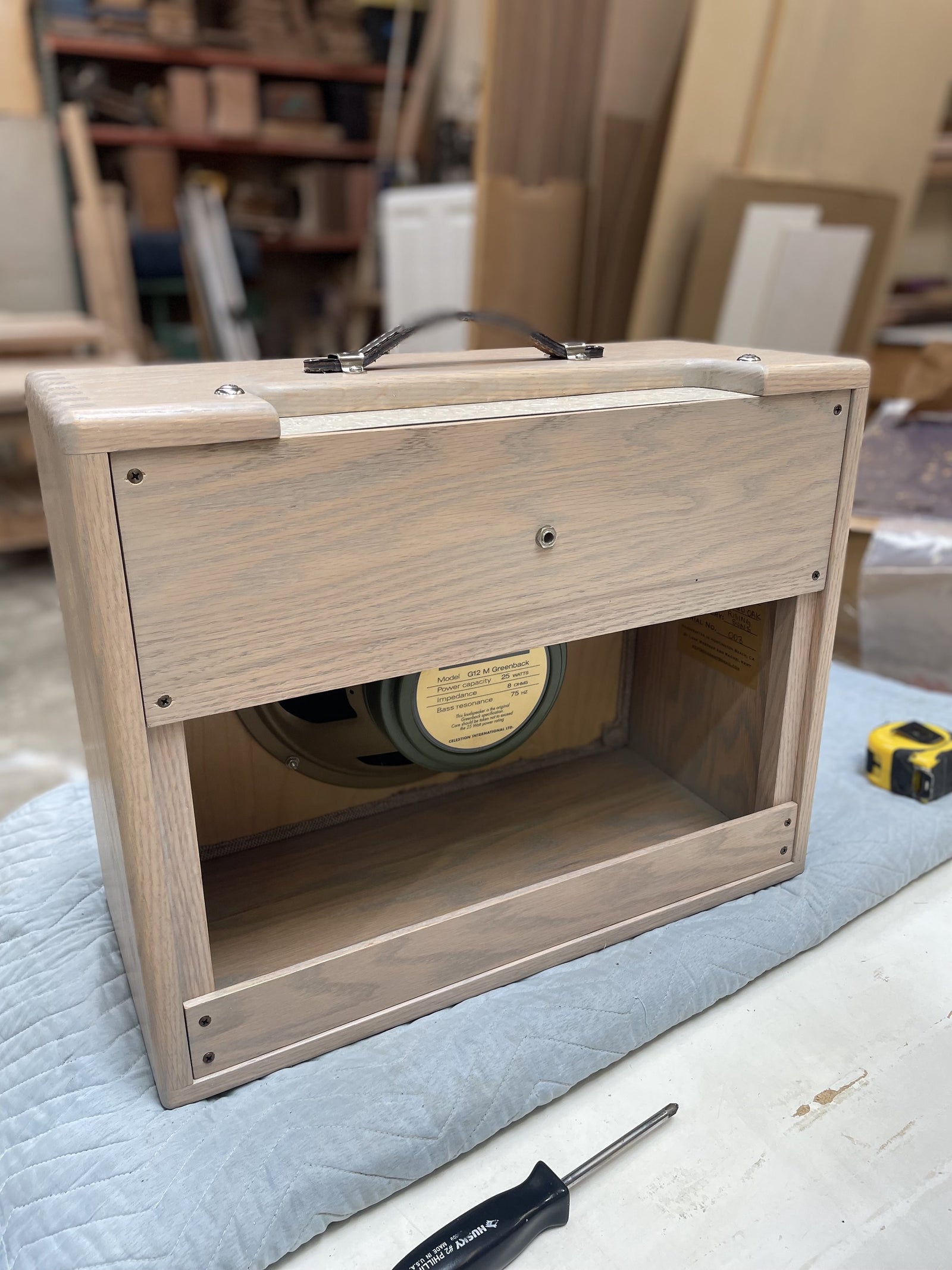 Westbound Amp & Embroidery Custom Red Oak Cabinet - 12" Celestion Greenback