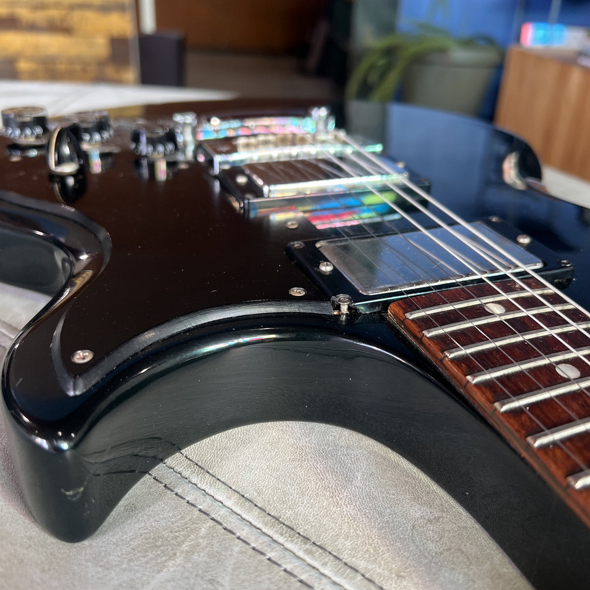 Vintage Mid-1970s Ibanez Model 2451 Lawsuit Era Electric Guitar Black w/ Case