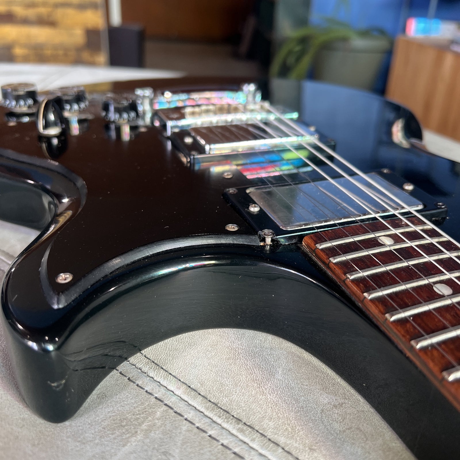 Vintage Mid-1970s Ibanez Model 2451 Lawsuit Era Electric Guitar Black w/ Case