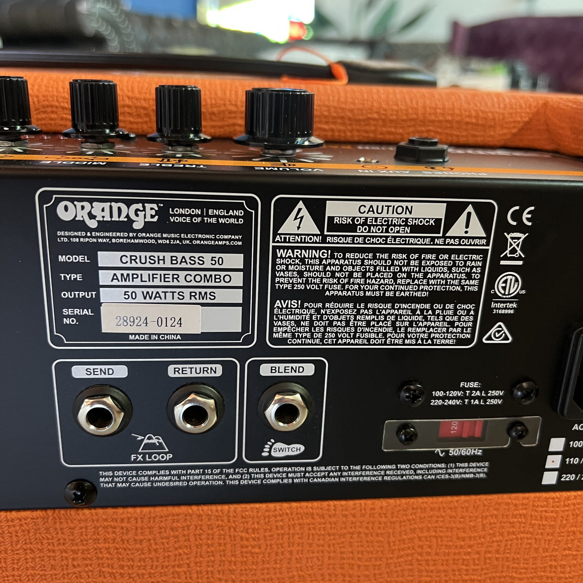 Mint Condition Orange Crush Bass 50 – 50-Watt 1x12" Analog Bass Combo Amplifier