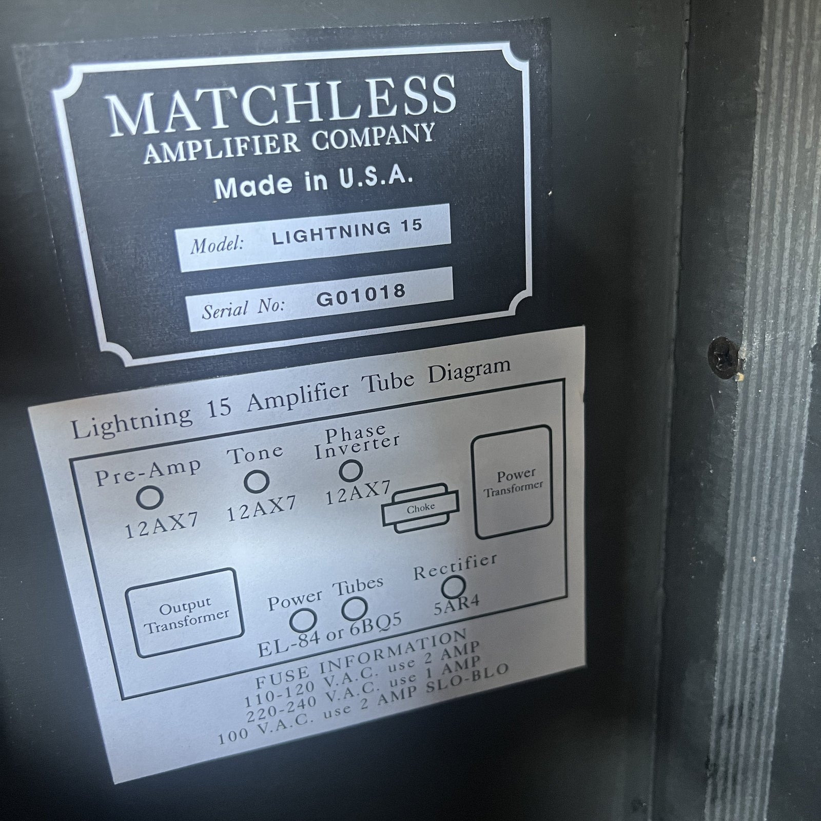 Matchless Lightning 15 1x12 Combo