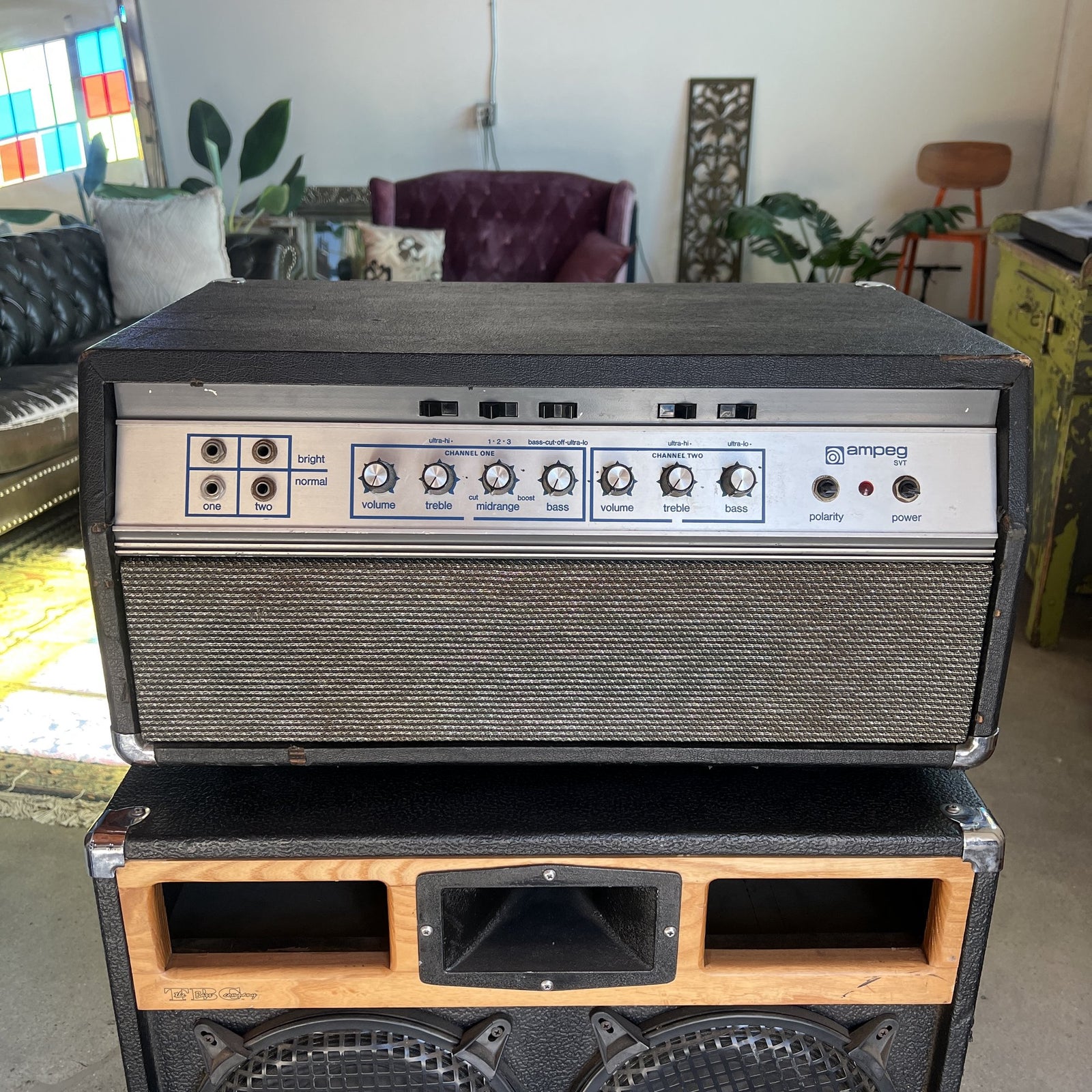 1970 Ampeg SVT "Blue Line" – Rare Pre-Magnavox / Linden, NJ Production – Vintage 300W Tube Head