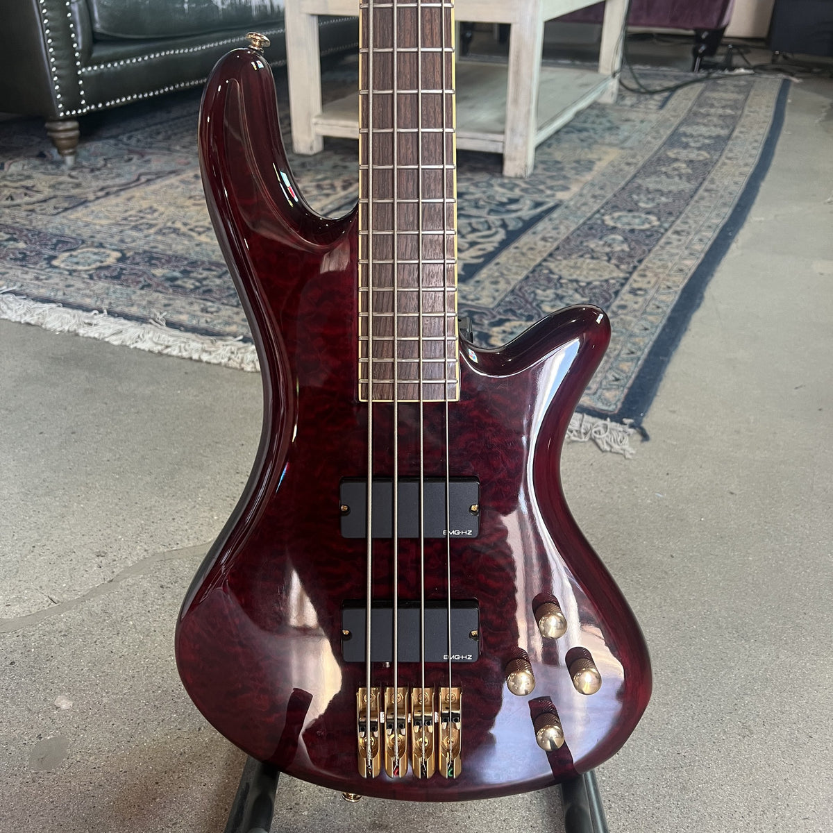 2007 Schecter Diamond Series Elite 4 Bass Guitar - Crimson Red (Crafted in South Korea)