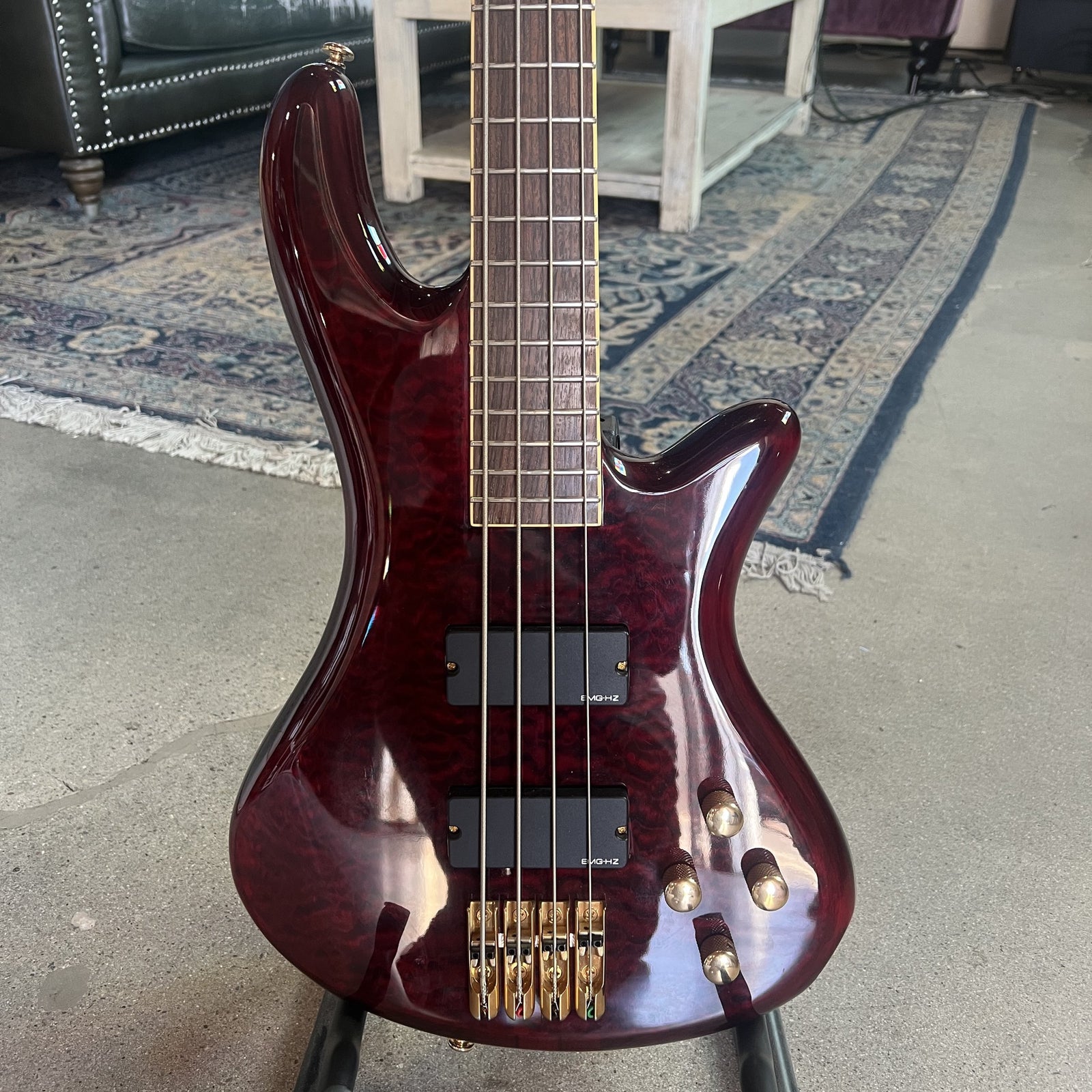 2007 Schecter Diamond Series Elite 4 Bass Guitar - Crimson Red (Crafted in South Korea)