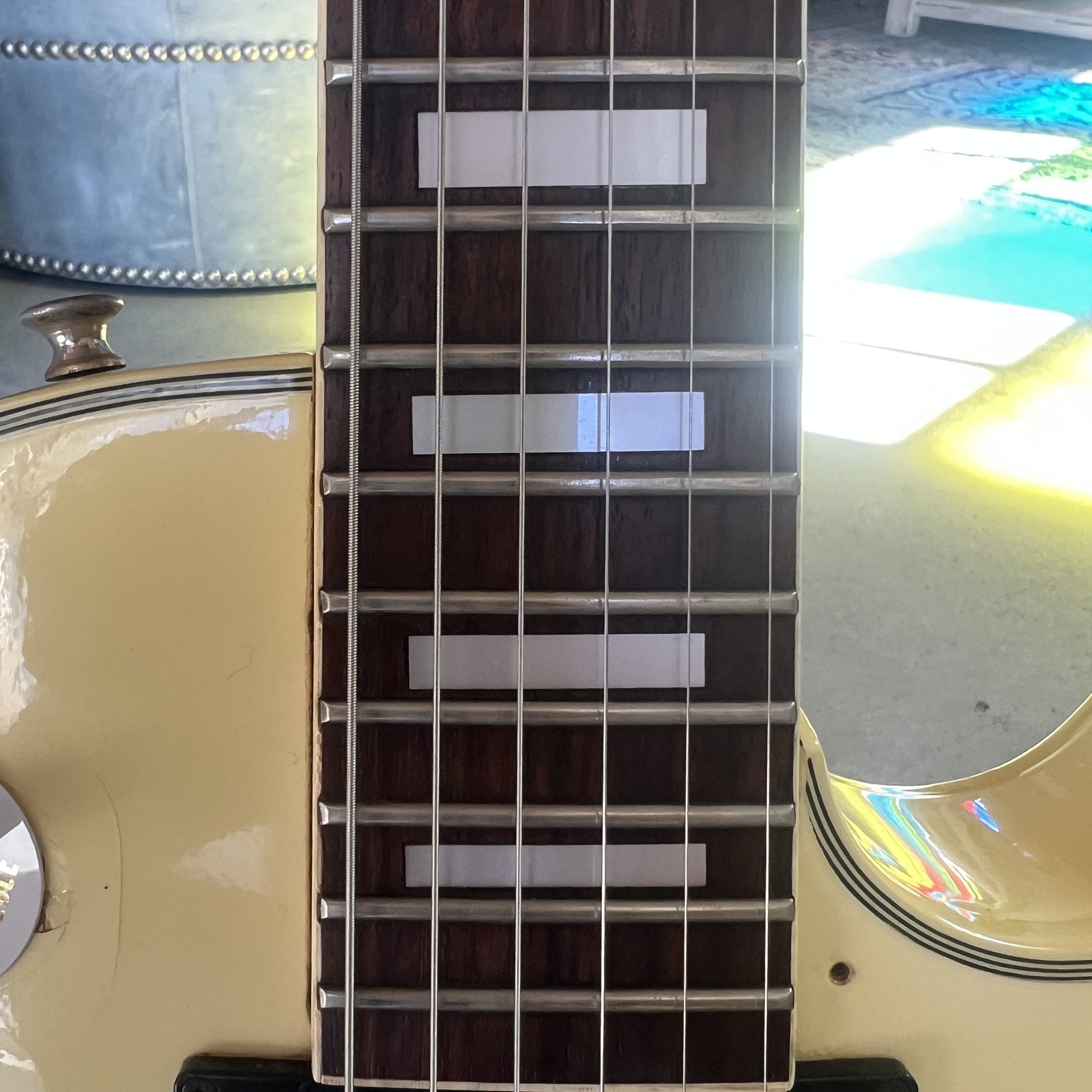 1977 Ibanez Model 2350 Custom Lawsuit Era Electric Guitar - Antique White (Steve Jones Sex Pistols Tribute)