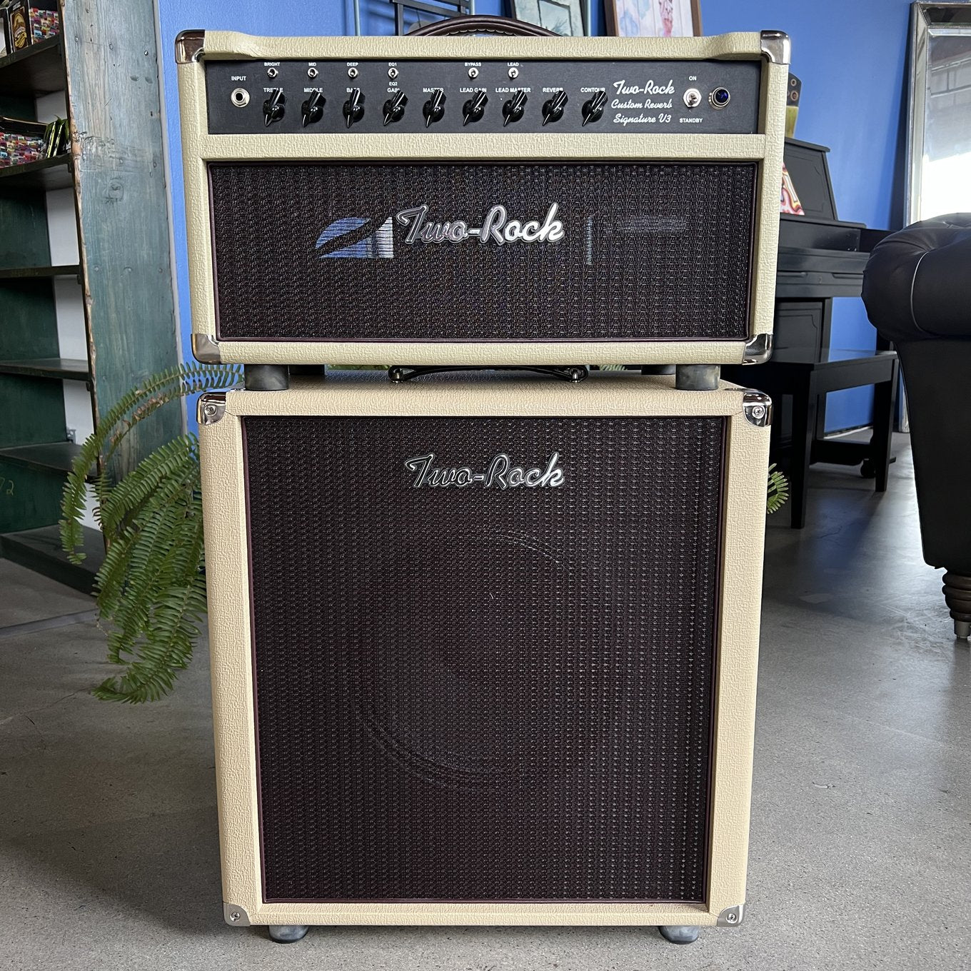 Two Rock Custom Reverb Signature V3, 50W Head & 1x12 Cabinet - Blonde