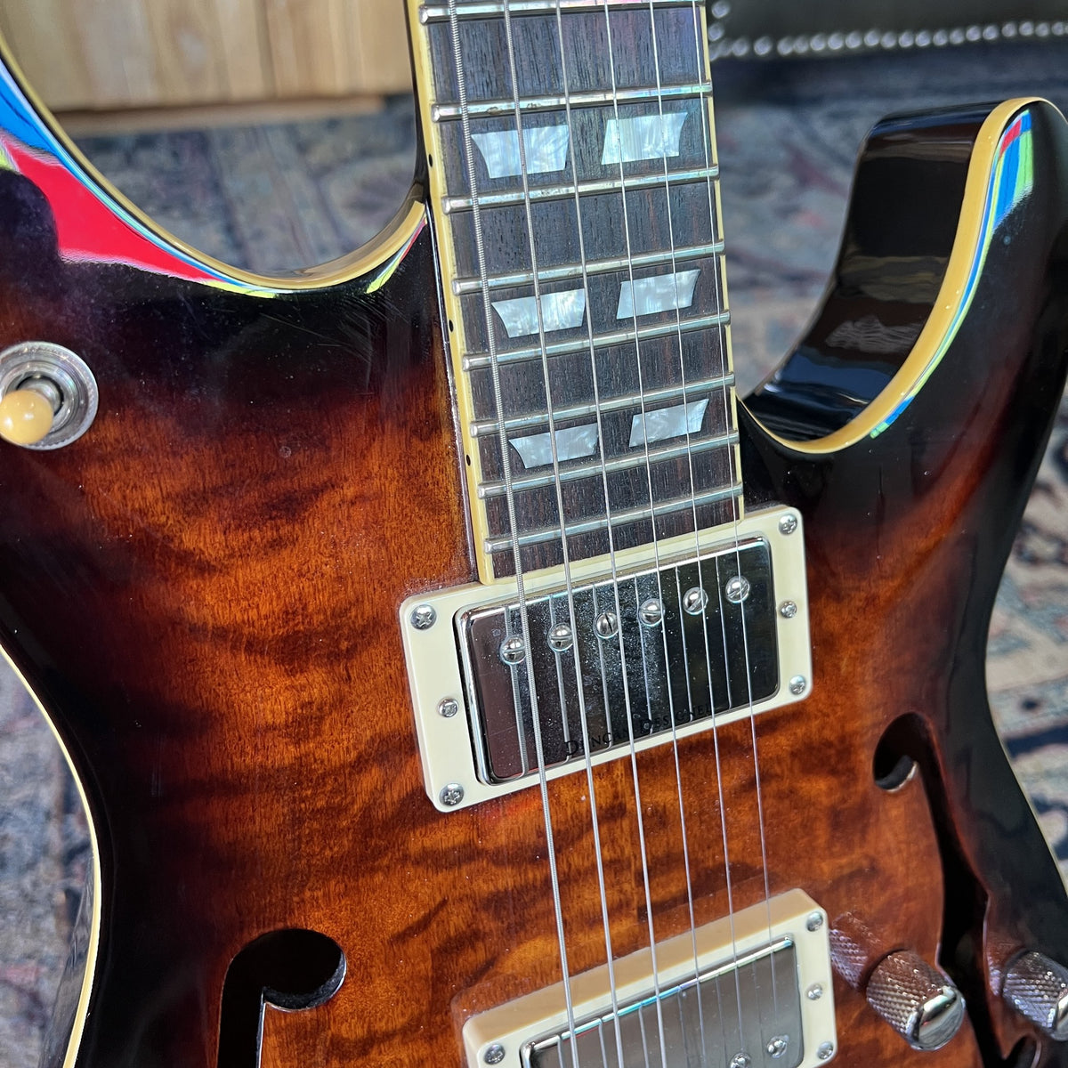 2006 Schecter Diamond Series C-1 E/A Semi-Hollow Hybrid Guitar – Dark Vintage Sunburst