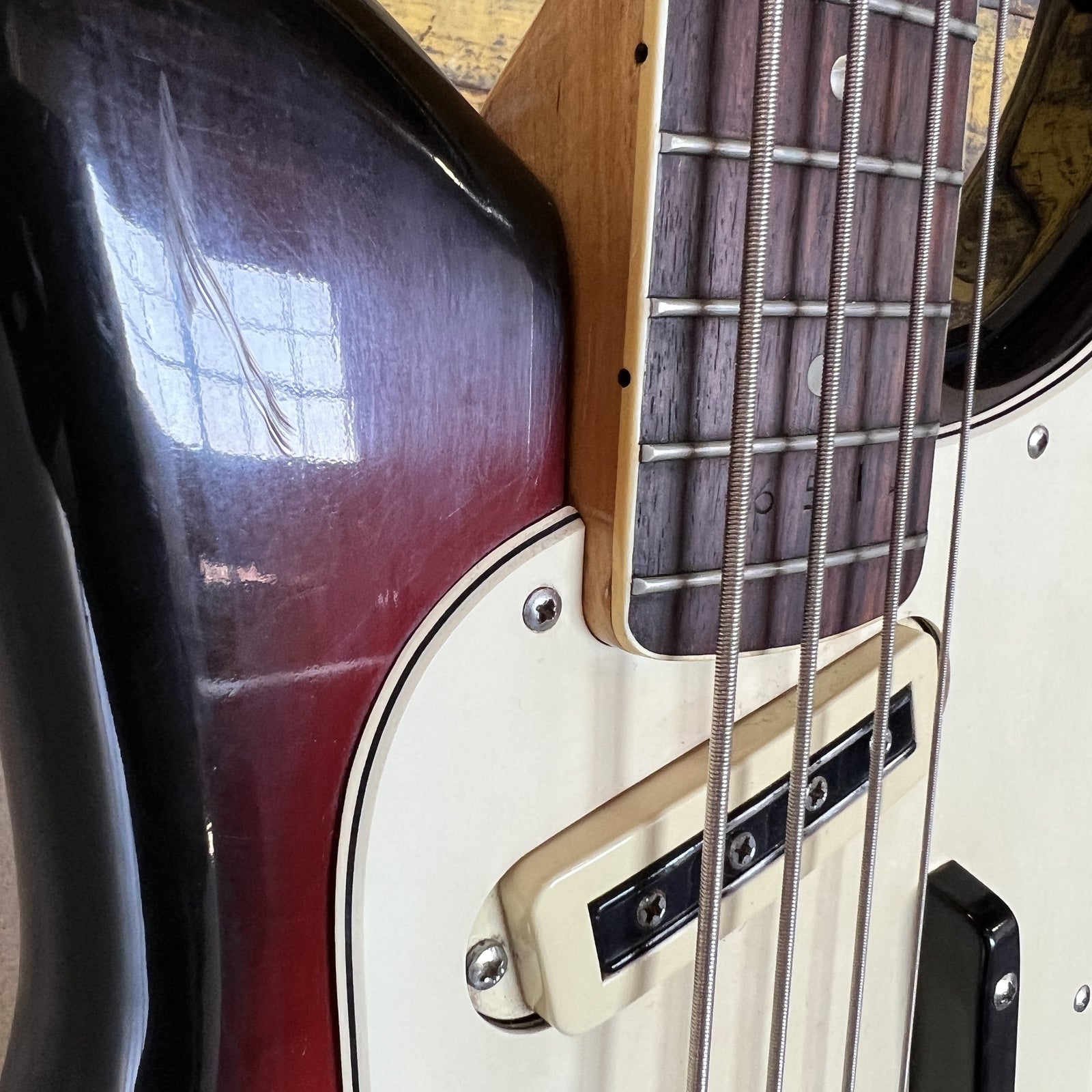 1967 Yamaha SB-5A Bass Guitar, Sunburst Finish