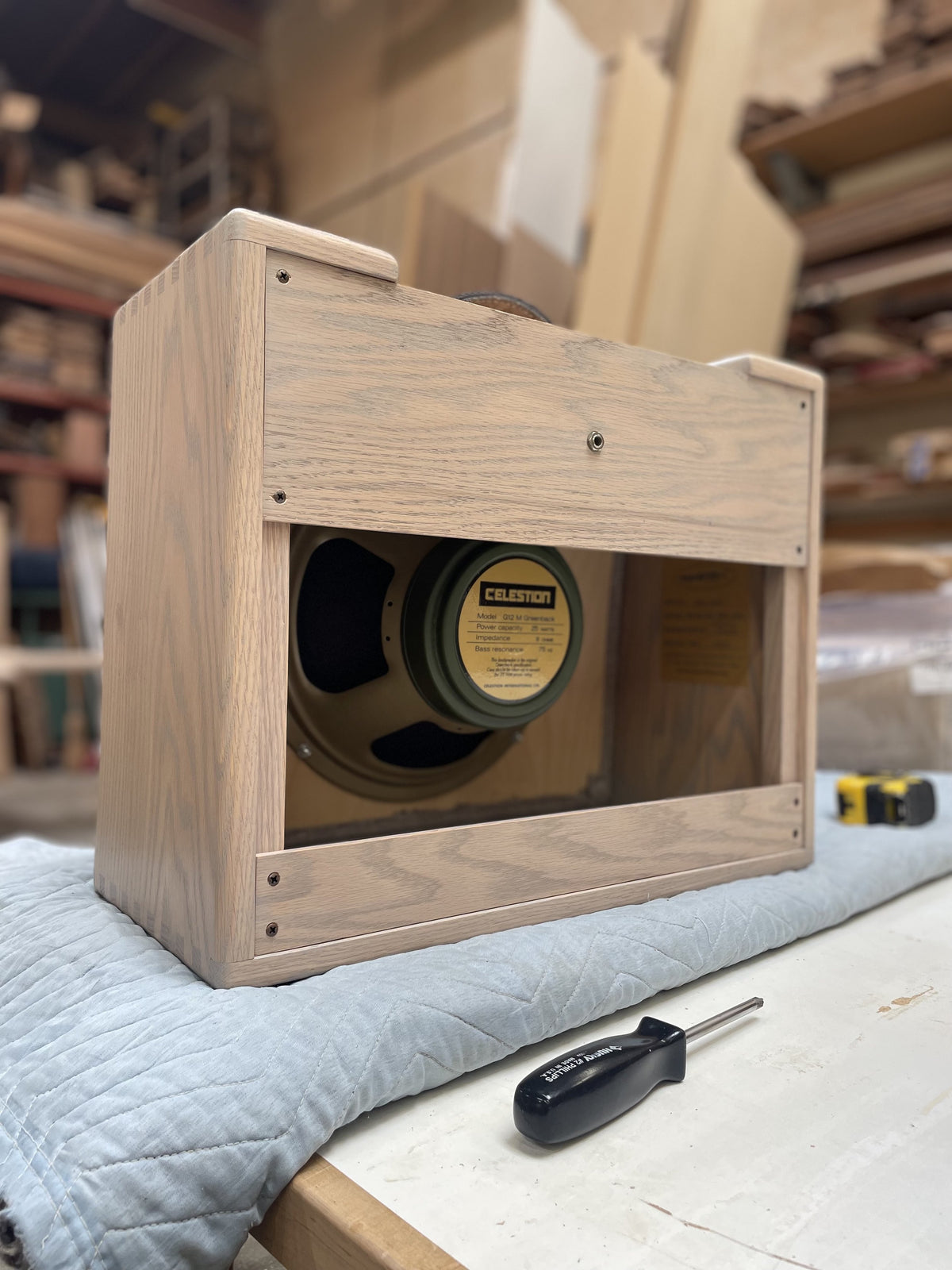 Westbound Amp & Embroidery Custom Red Oak Cabinet - 12" Celestion Greenback