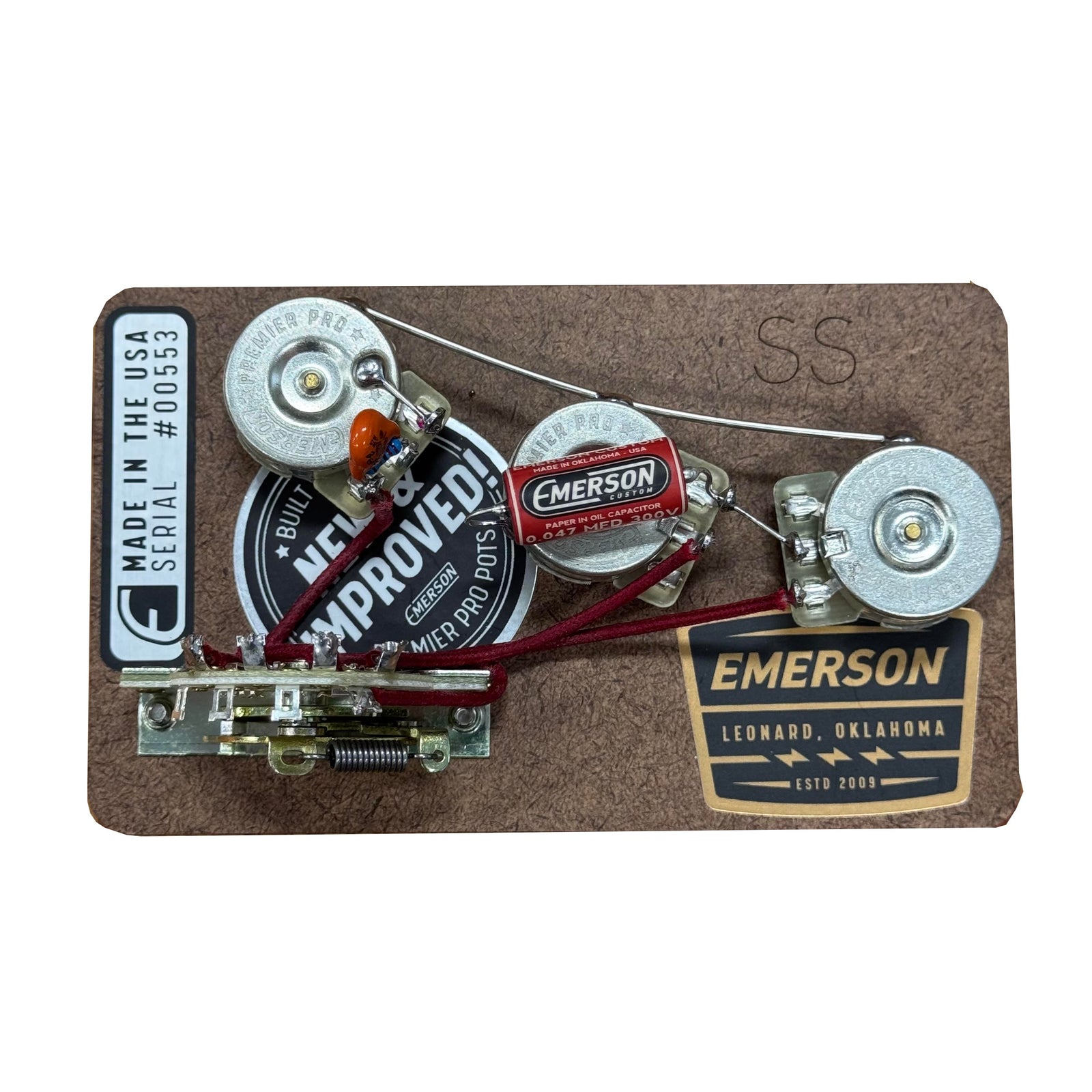 Emerson Custom Premier Pro 5-Way PRS Silver Sky Prewired Kit - 250k