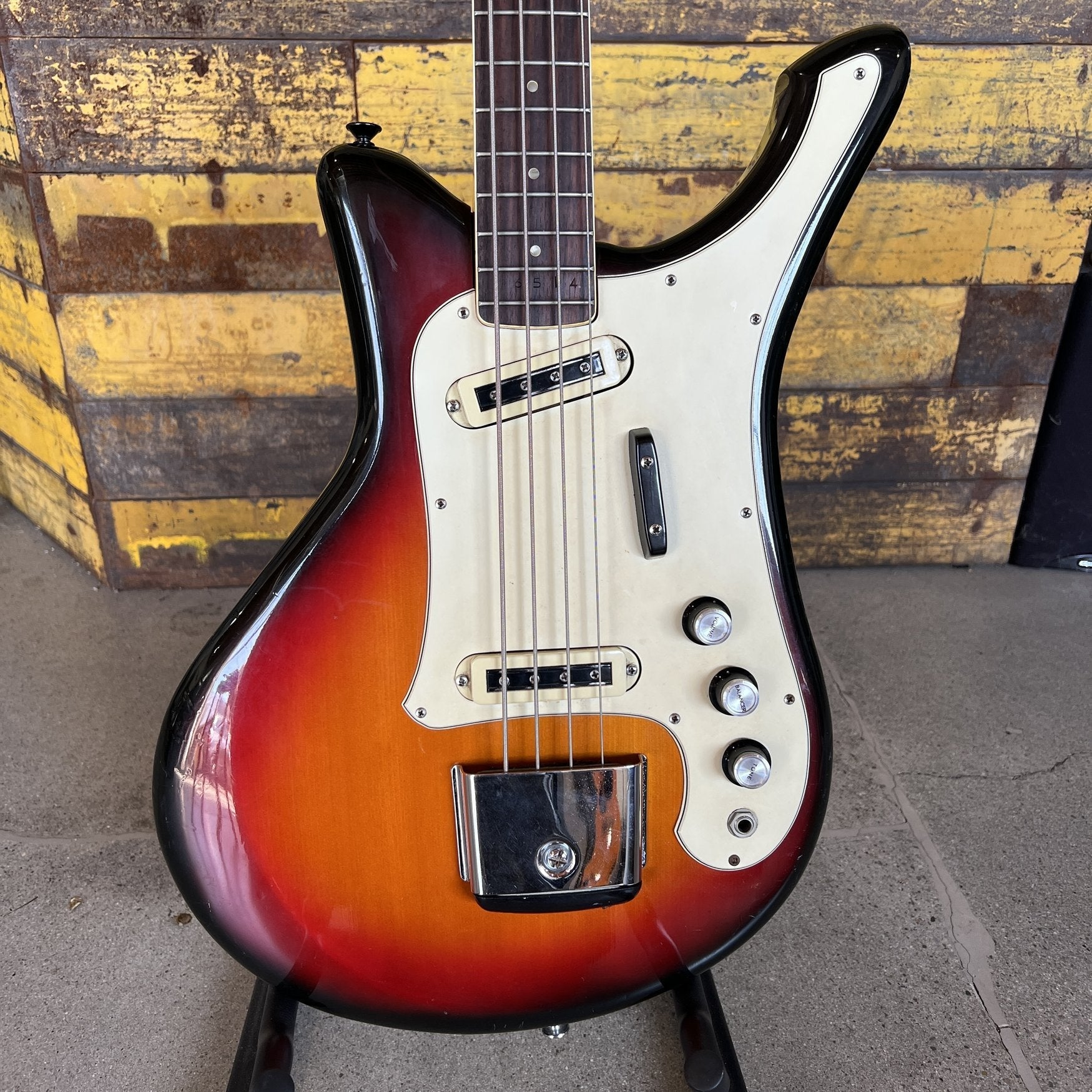 1967 Yamaha SB-5A Bass Guitar, Sunburst Finish