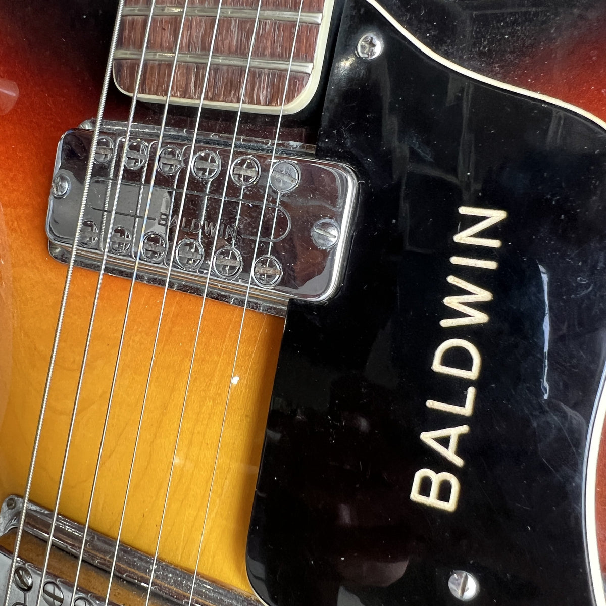 Vintage Baldwin 706 Hollowbody Electric Guitar (1967-1970) – Sunburst, Made in Italy
