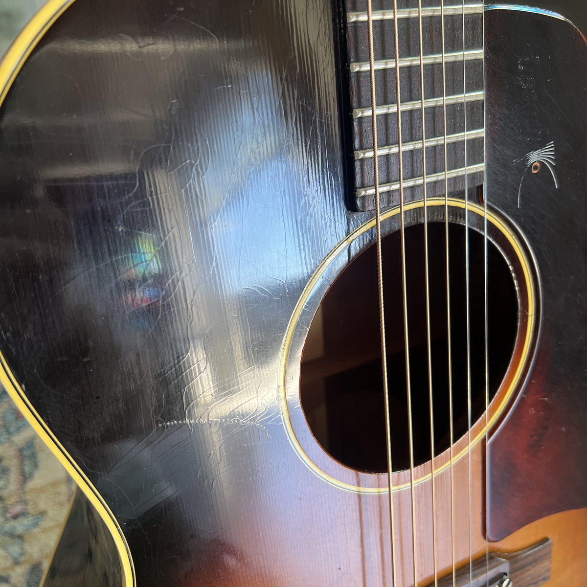 Vintage 1968 Gibson B-25 Acoustic Guitar – Sunburst (Original Case)