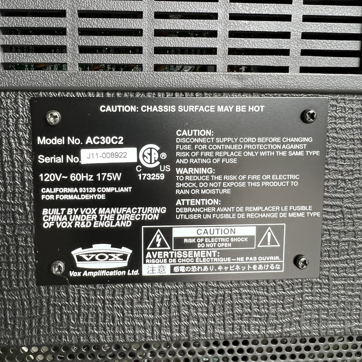 Vox AC30C2 - Celestion Greenbacks