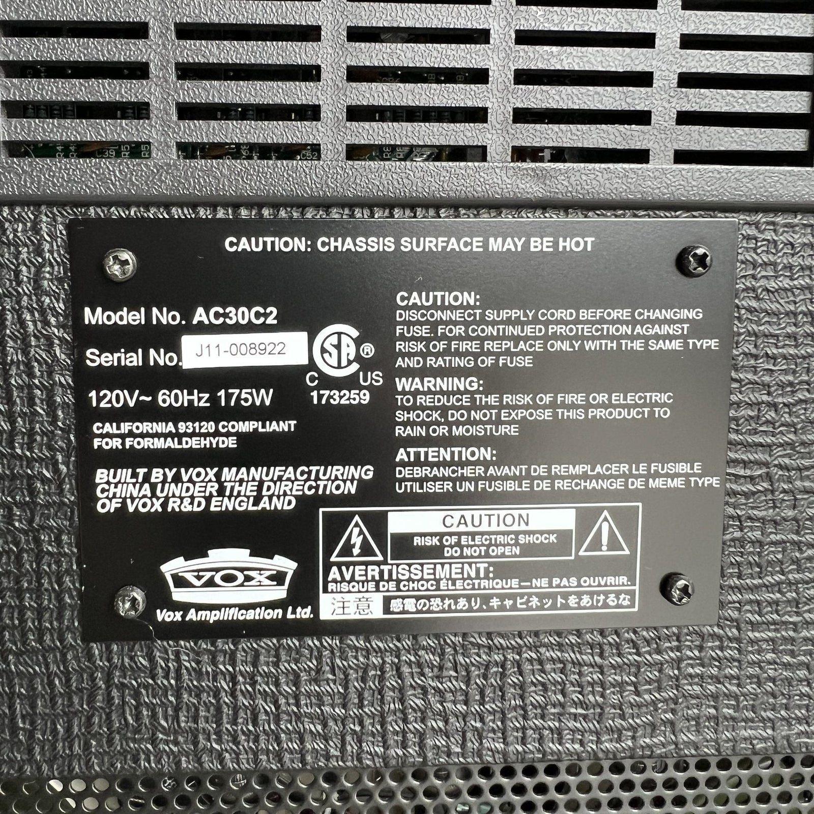 Vox AC30C2 - Celestion Greenbacks