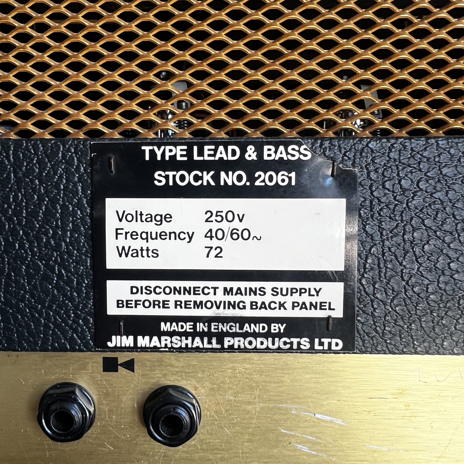 1972 Marshall JMP Lead & Bass 20 (#2061) Amplifier Head