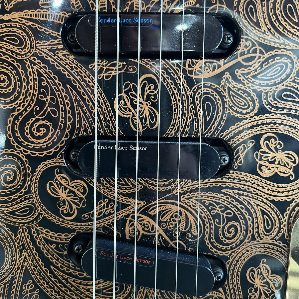1994 Fender James Burton Telecaster - Black w/Gold Paisley