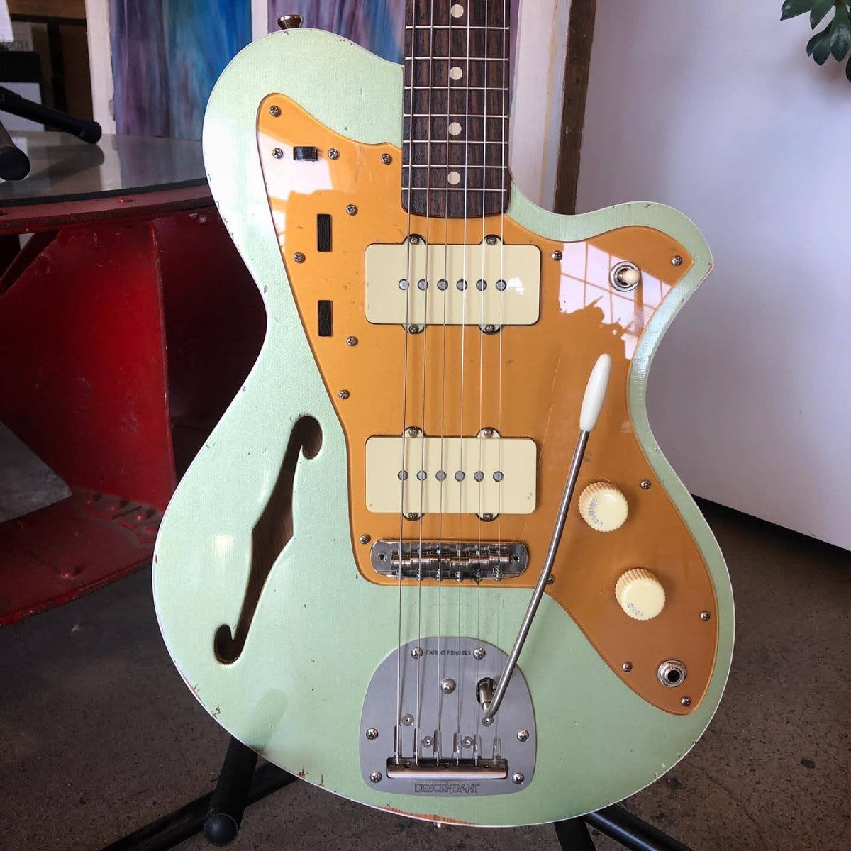 Fry Guitars SID - Misty Metallic Green Checked