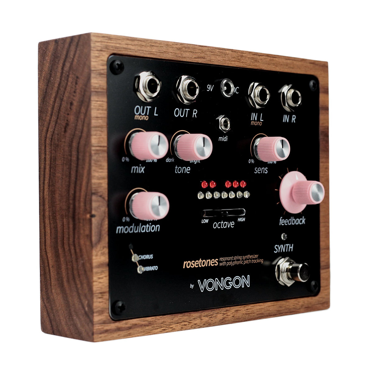 Vongon Rosetones | 12-Voice Polyphonic Sympathetic Resonator & Synth Pedal