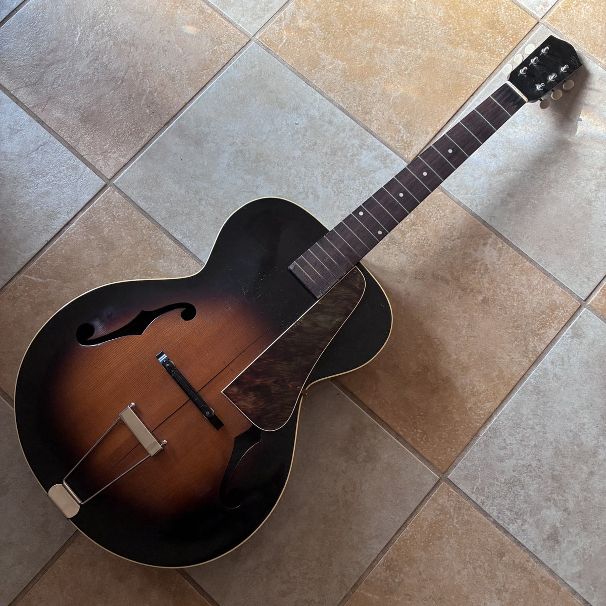 Vintage 1930’s Montgomery Ward Archtop Guitar & Case