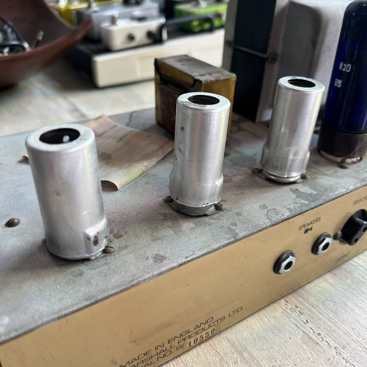 1967 Marshall JTM 50 "Black Flag" Plexi | Original Drake 784-128 & Vintage Tesla Blue Glass EL34s