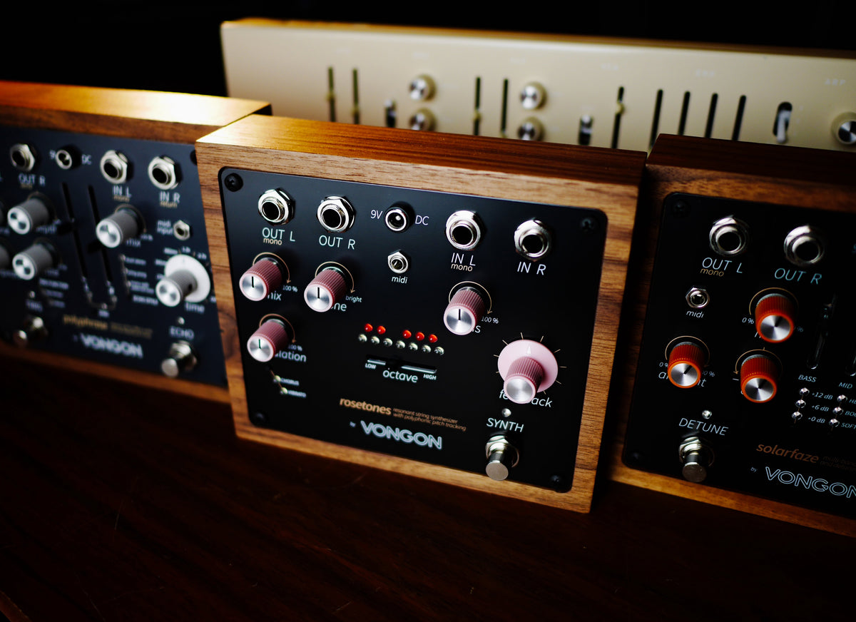 Vongon Rosetones | 12-Voice Polyphonic Sympathetic Resonator & Synth Pedal