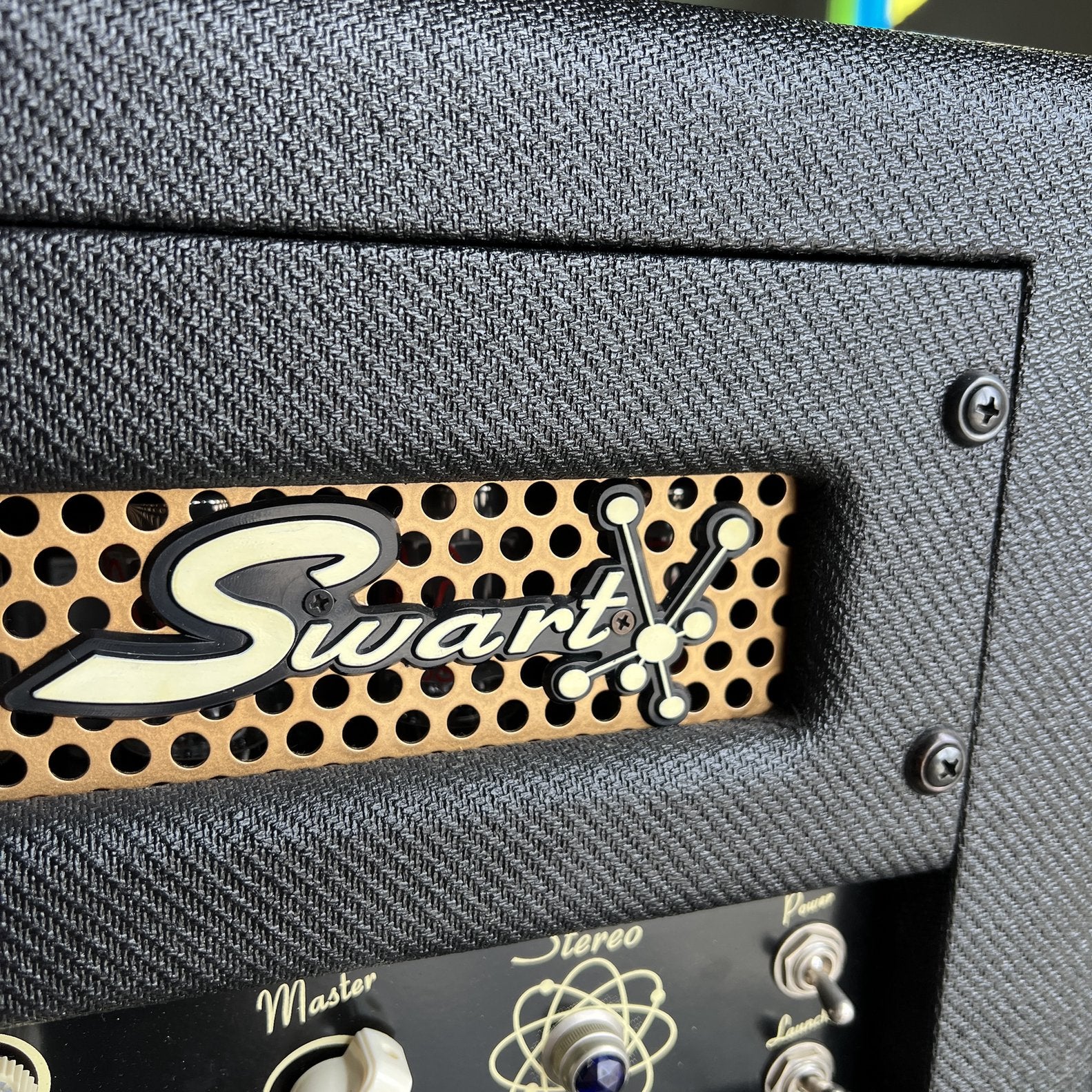 Swart Stereo Master 20 Head & Matching 2x12 Stereo Cabinet – Black Tweed (2019)