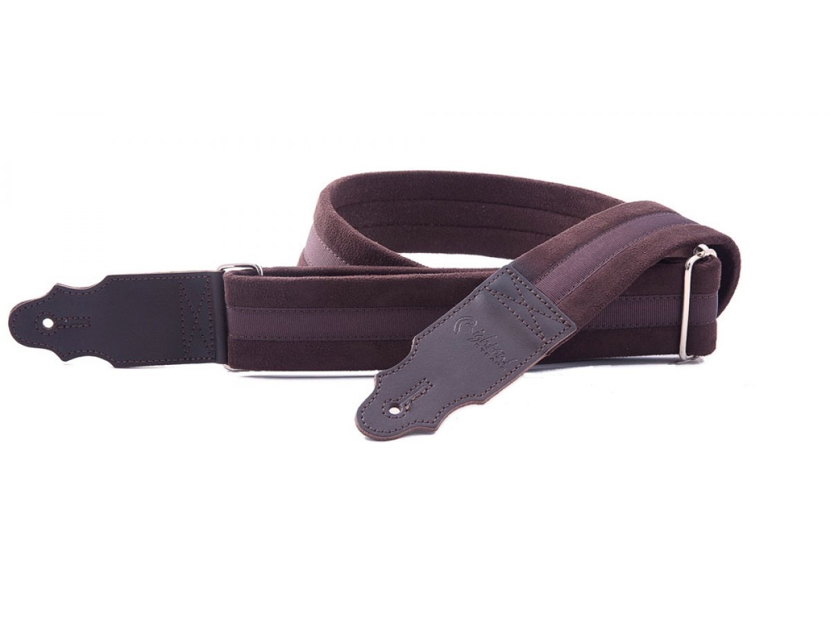 RightOn! Straps Standard Plus Plain Brown Guitar Strap